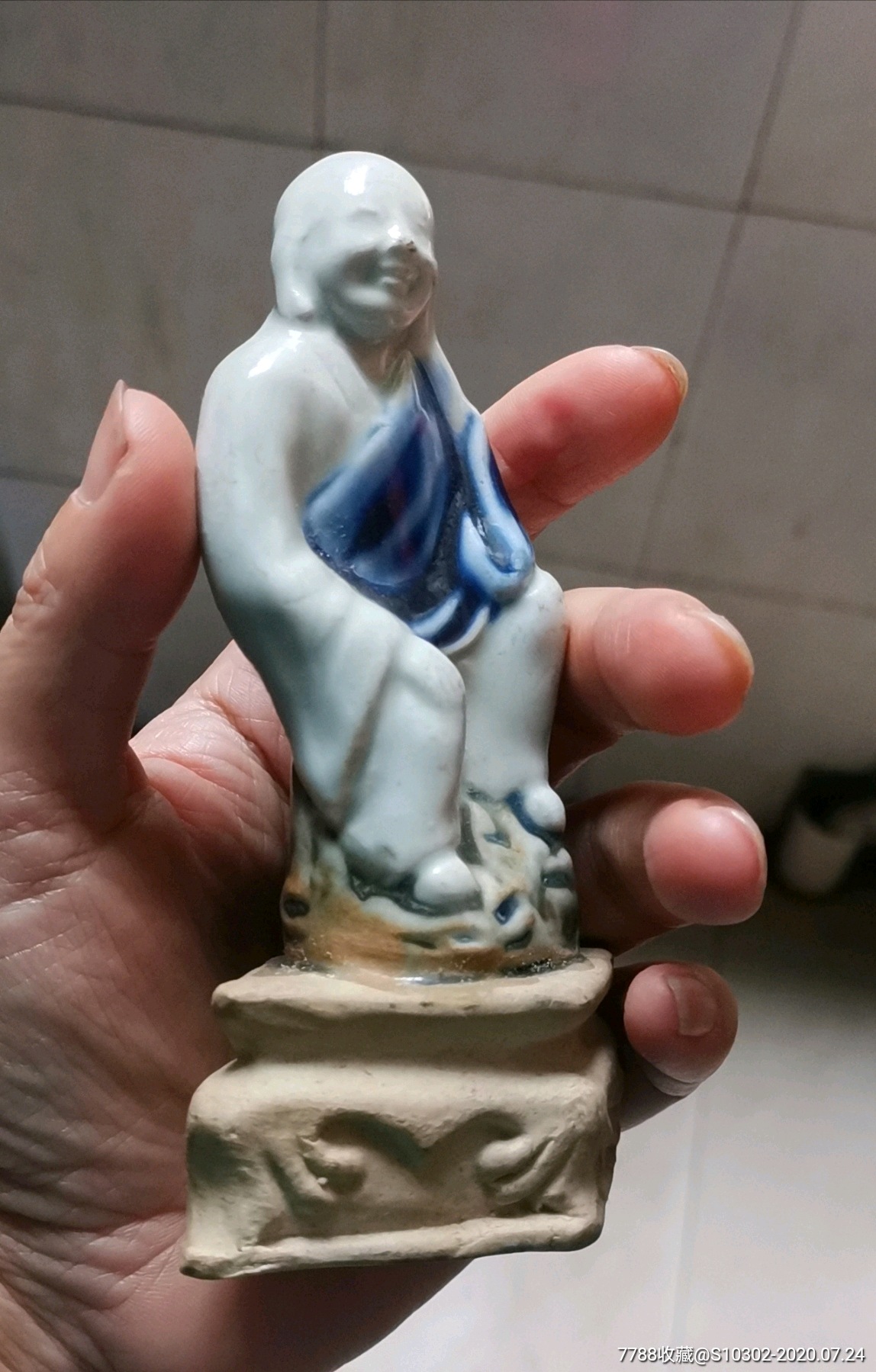 老瓷像人物完整如图难得乡下一线货_瓷片_第3张_7788瓷器