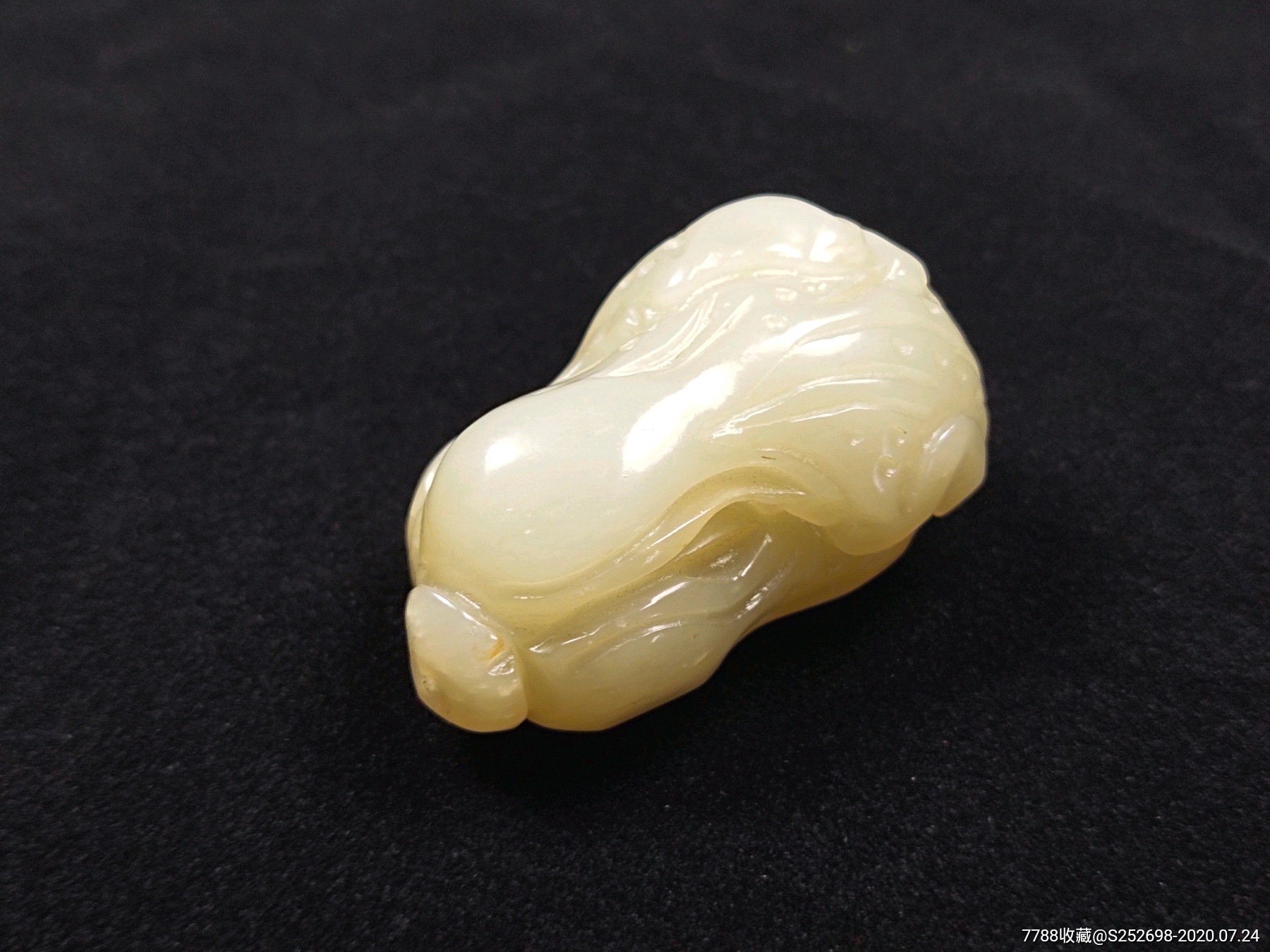 和田老玉白菜花件新疆和田玉古玉老玉明清玉器支持全国复检古董艺术品