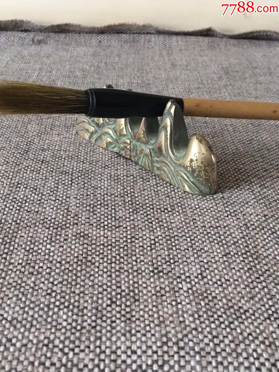 铜笔架,笔架/笔搁,年代不详,金属,山形_第4张_7788笔架