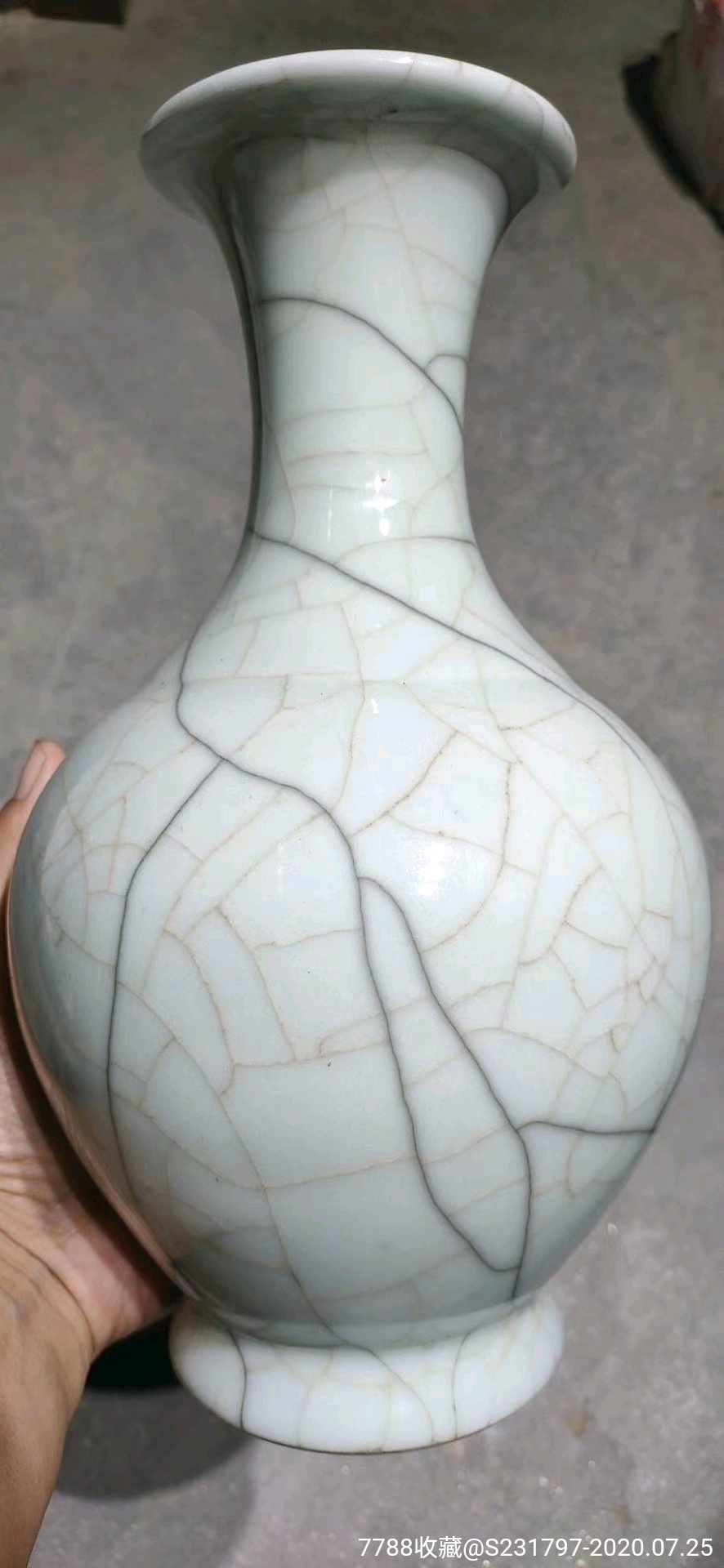 明代哥釉瓶_青瓷/秘色瓷_第3张_7788瓷器