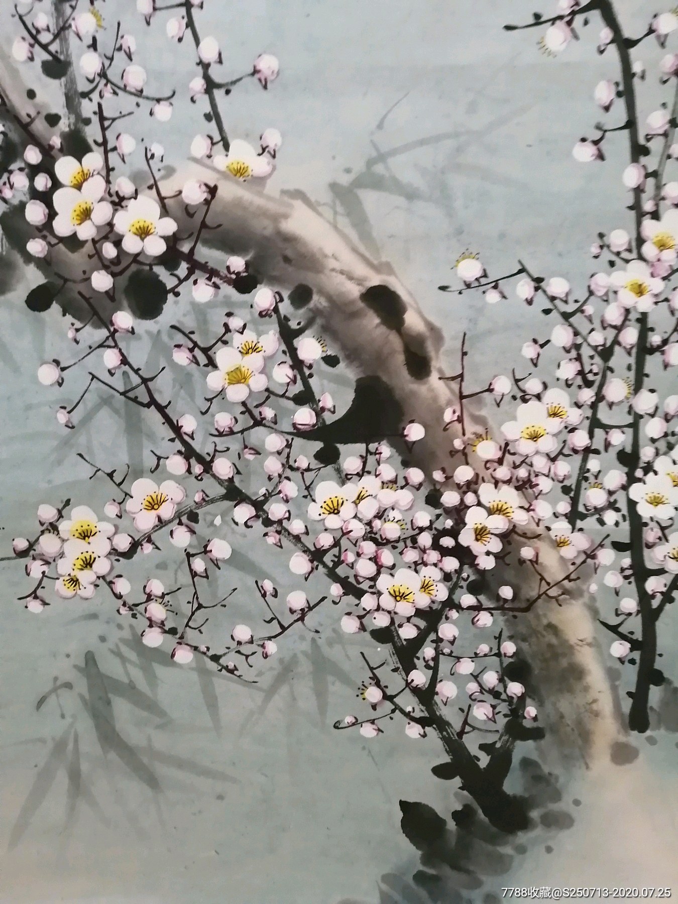 善育民四尺中堂梅花图_山水国画原作_第2张_7788字画网