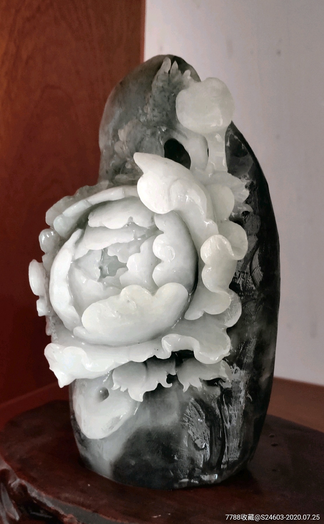 南阳独山玉透水白小摆件花开富贵_南阳玉/独山玉_第2张_7788玉器收藏