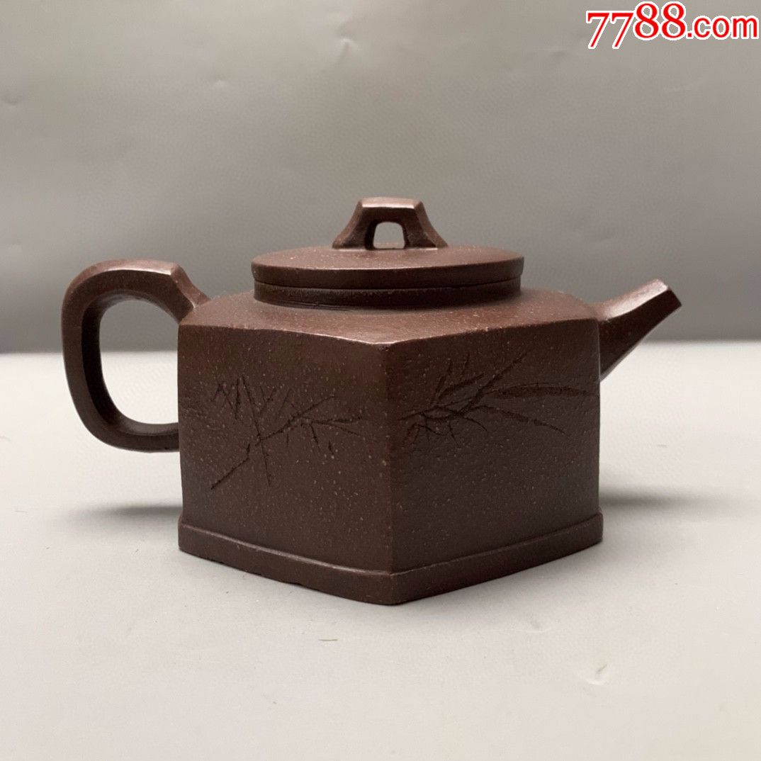 顾景舟制四方刻字壶