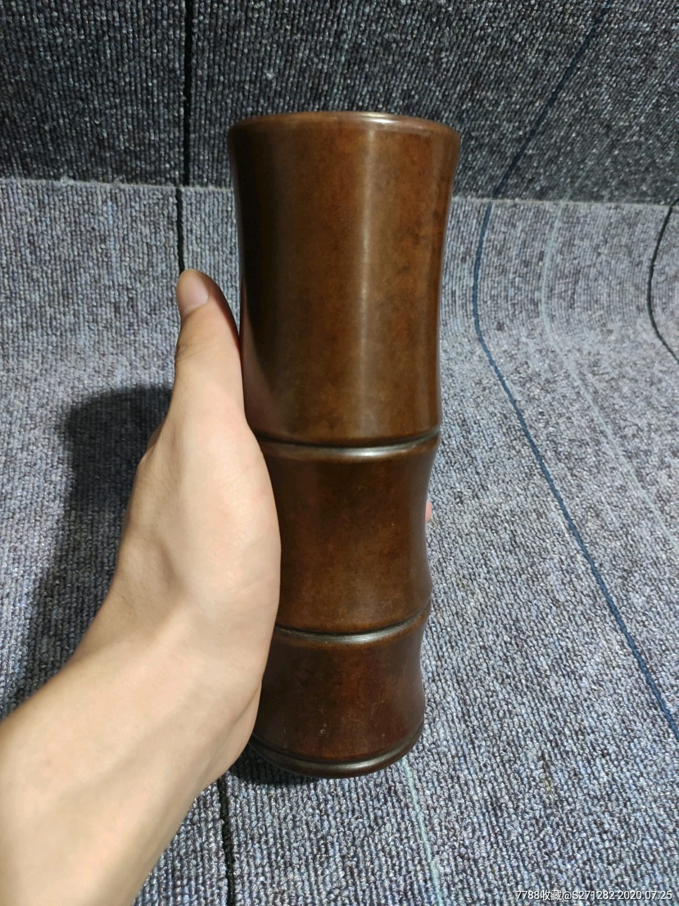 紫铜笔筒节节高