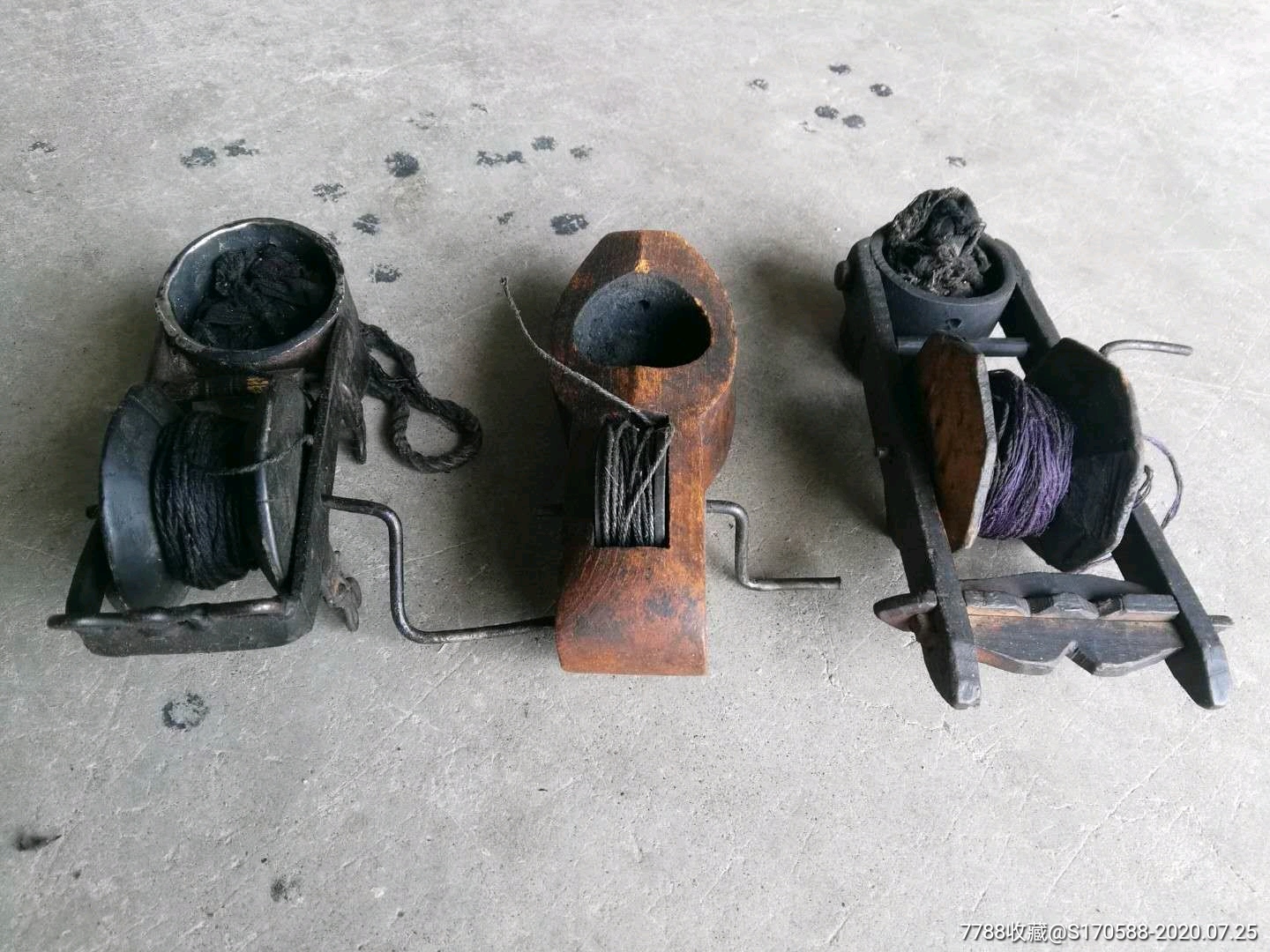 老墨线斗三个尺寸如图保存完整通走