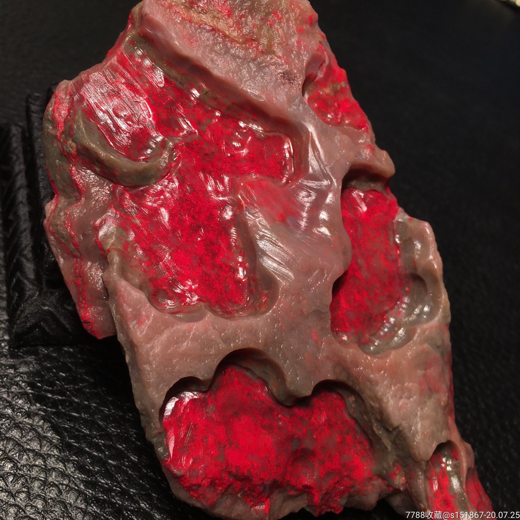 老坑大红袍昌化鸡血石172克,血色特别浓厚,鲜艳,收藏必选