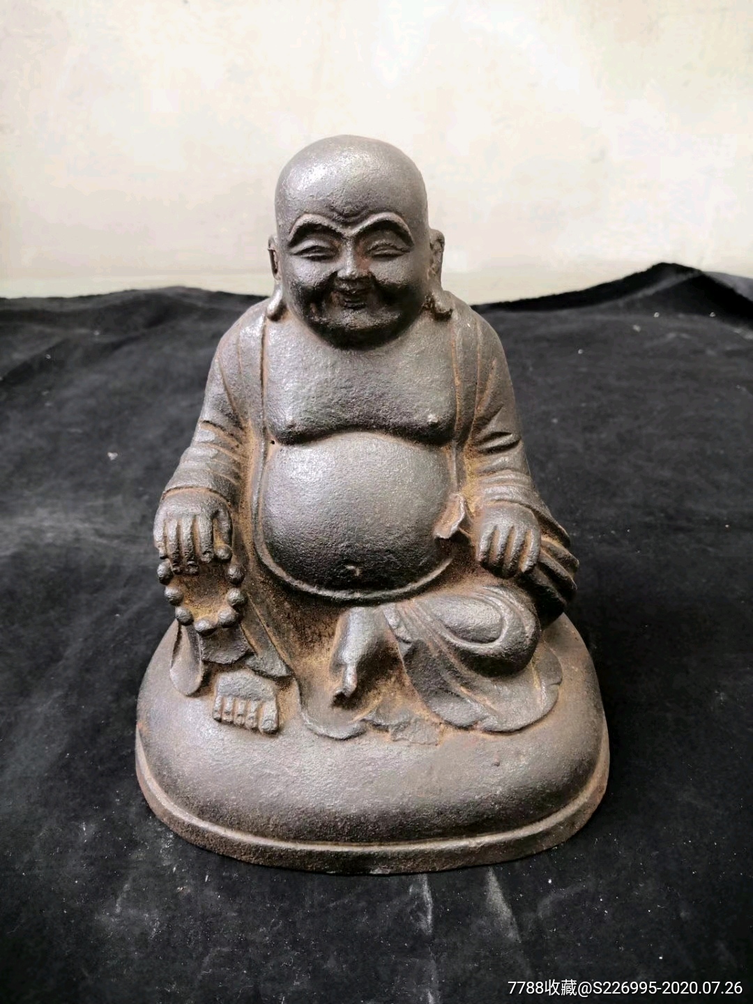 "商品>>>>99铸铁背光释迦牟尼莲花座佛像