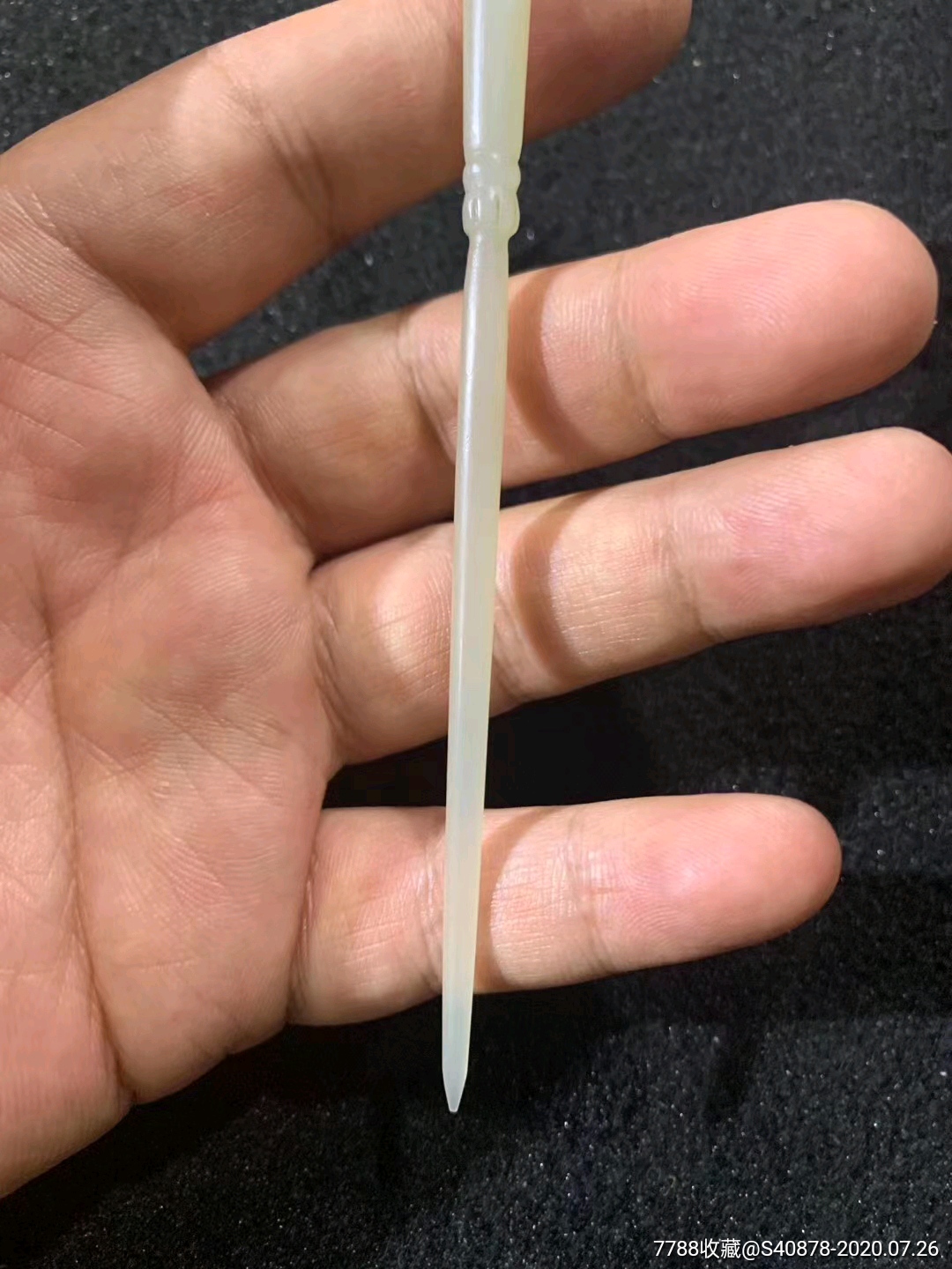 清代和田老玉簪子发簪-和田玉-7788收藏