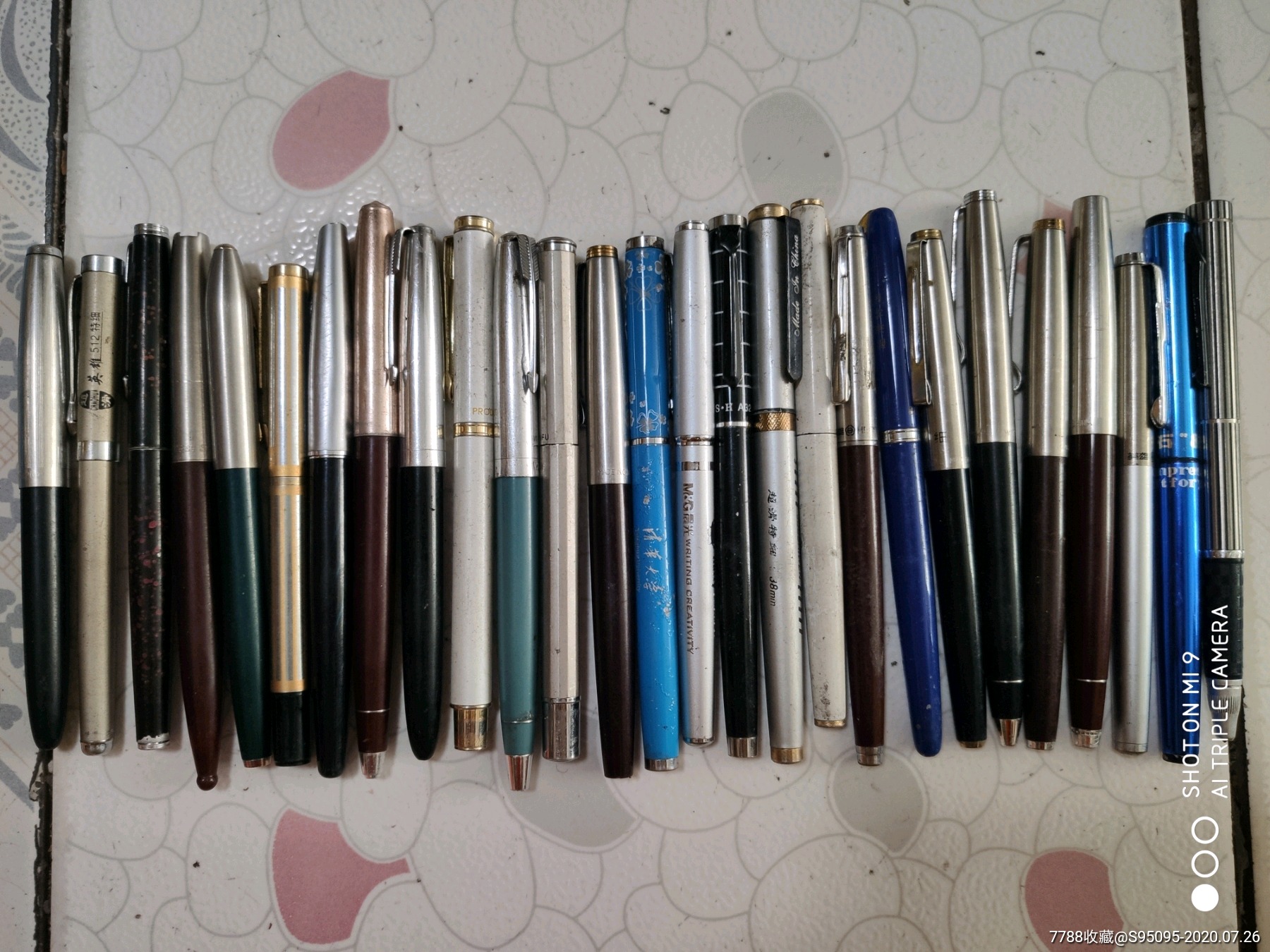 钢笔27支,废笔,配件用