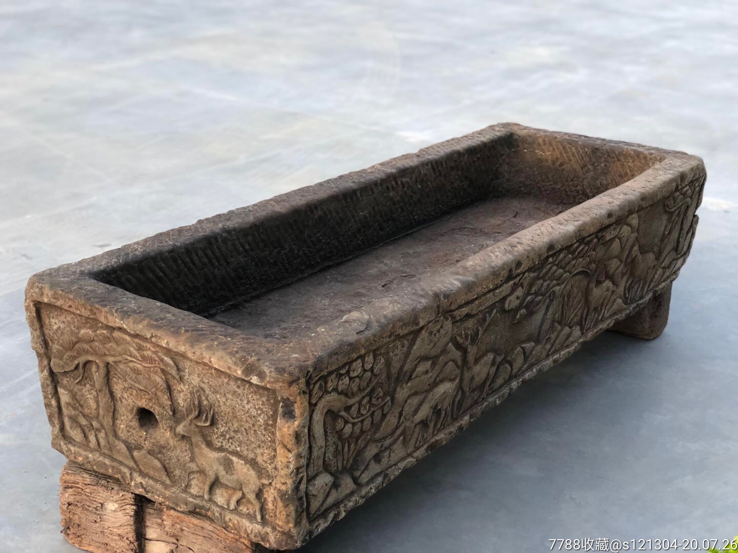 清代青石石槽石缸老石器老石雕