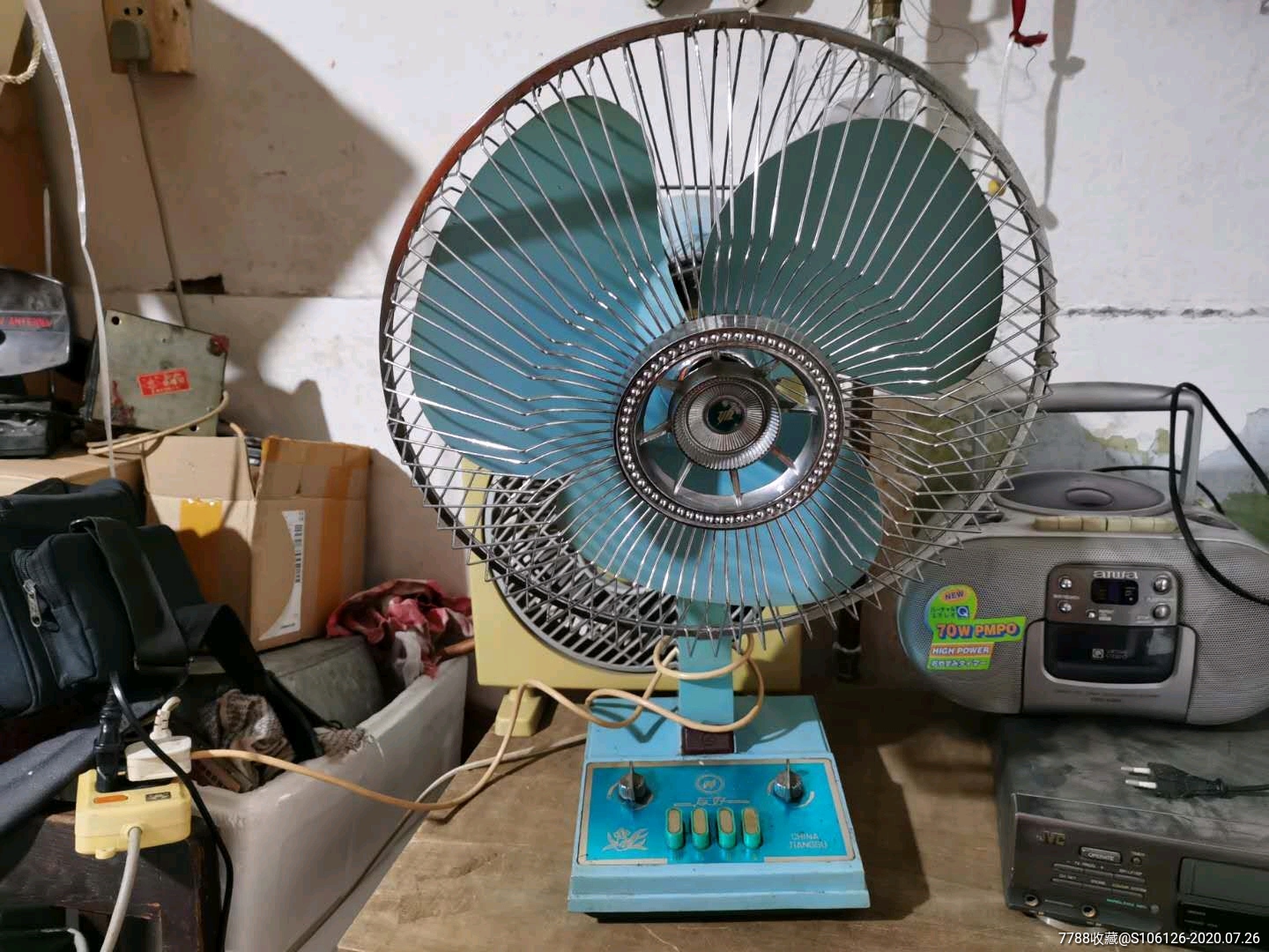 友好牌老式12寸台扇-电风扇-7788收藏