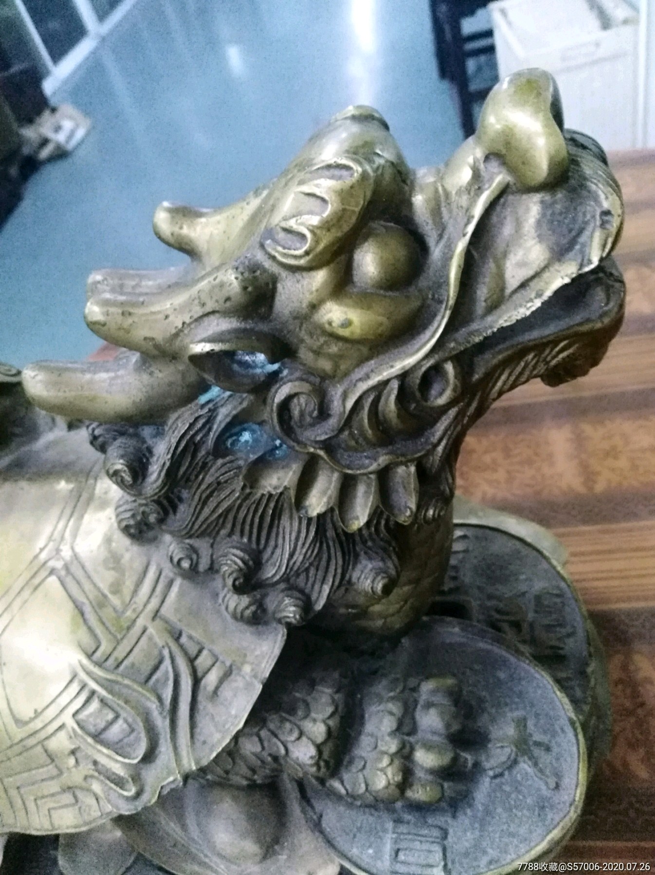 特大老铜龙龟摆件包快递