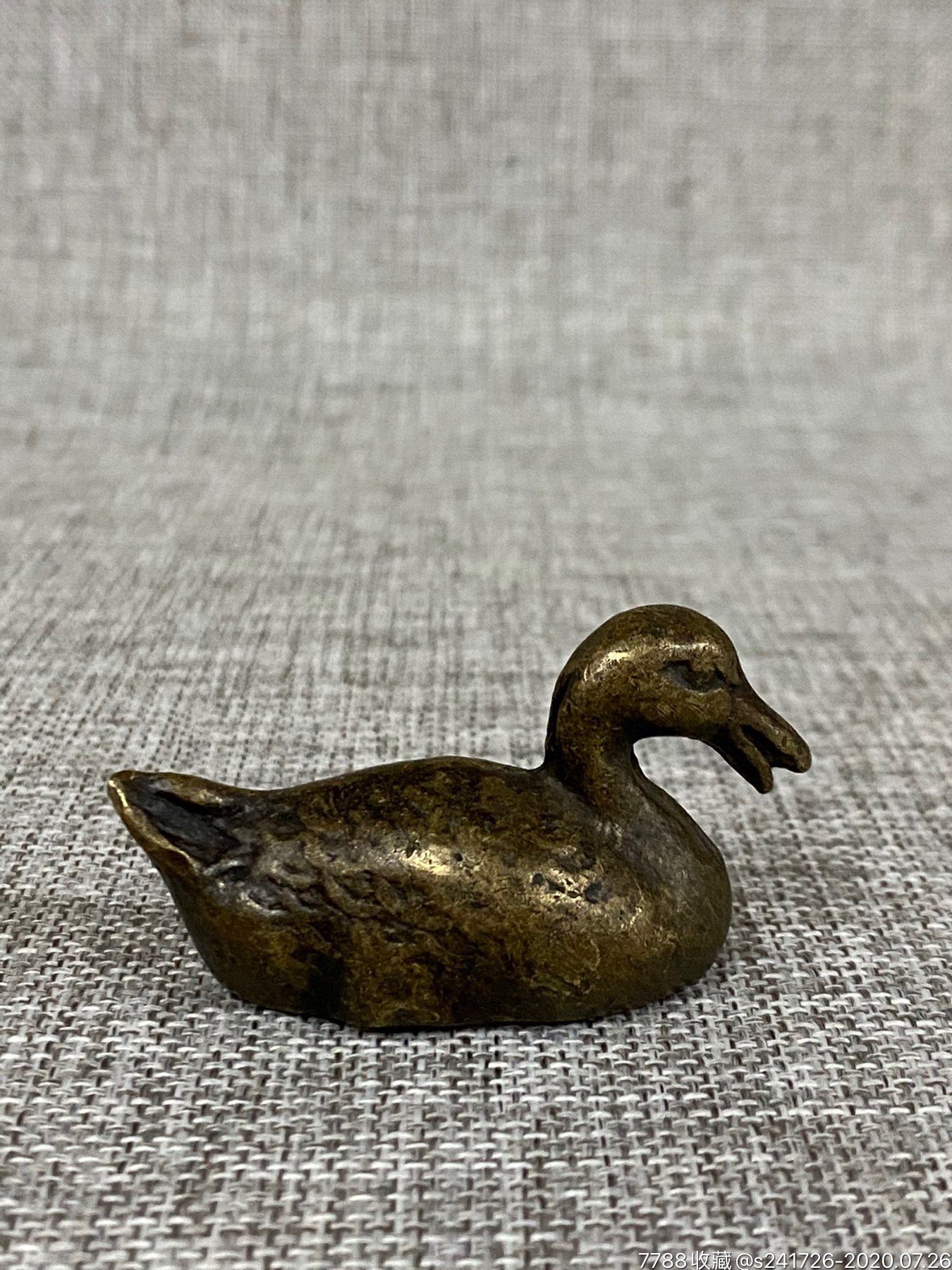 0823民国鸭子铜镇纸/笔搁/手玩件