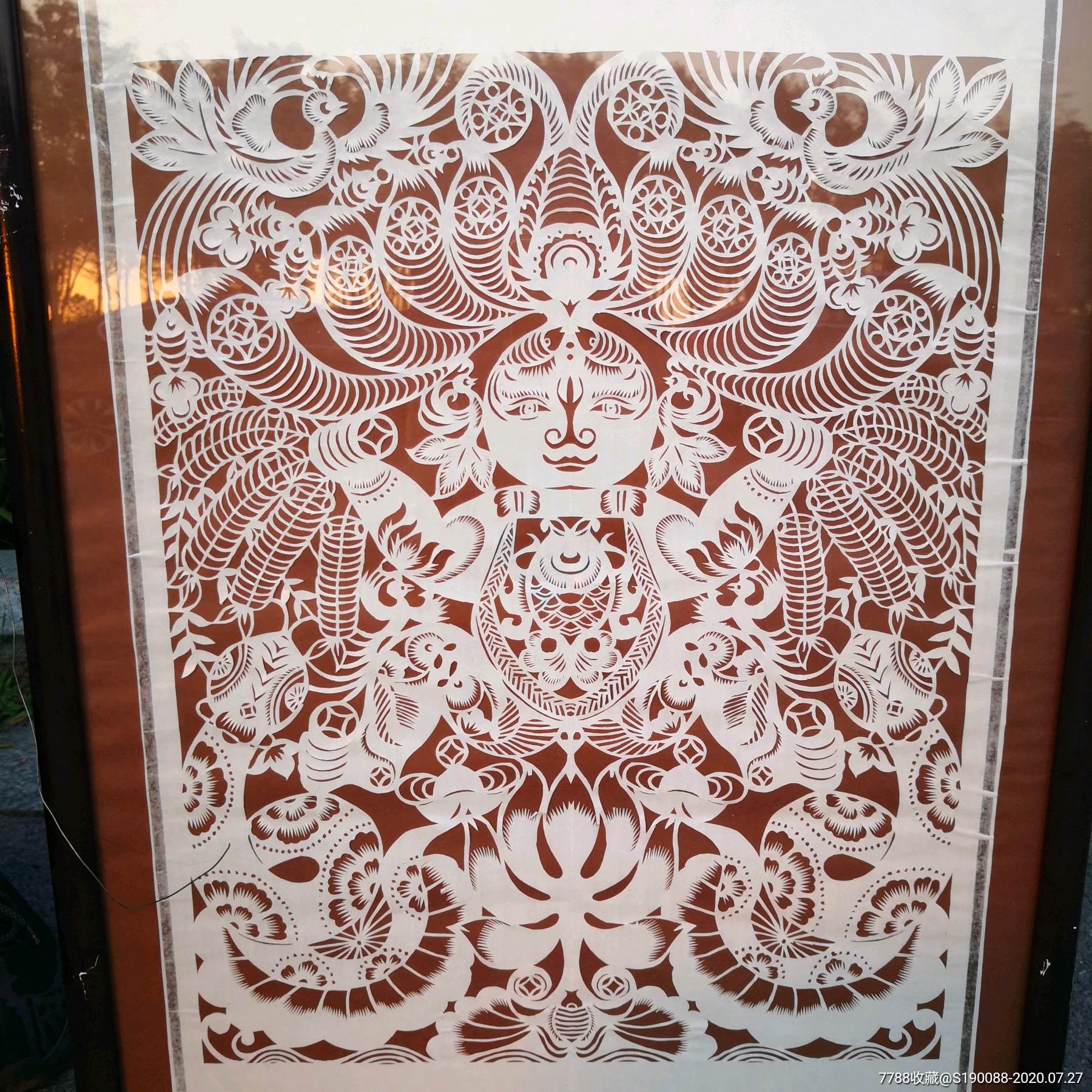 大幅12生肖剪纸刻纸,李艳玲作品12张/套