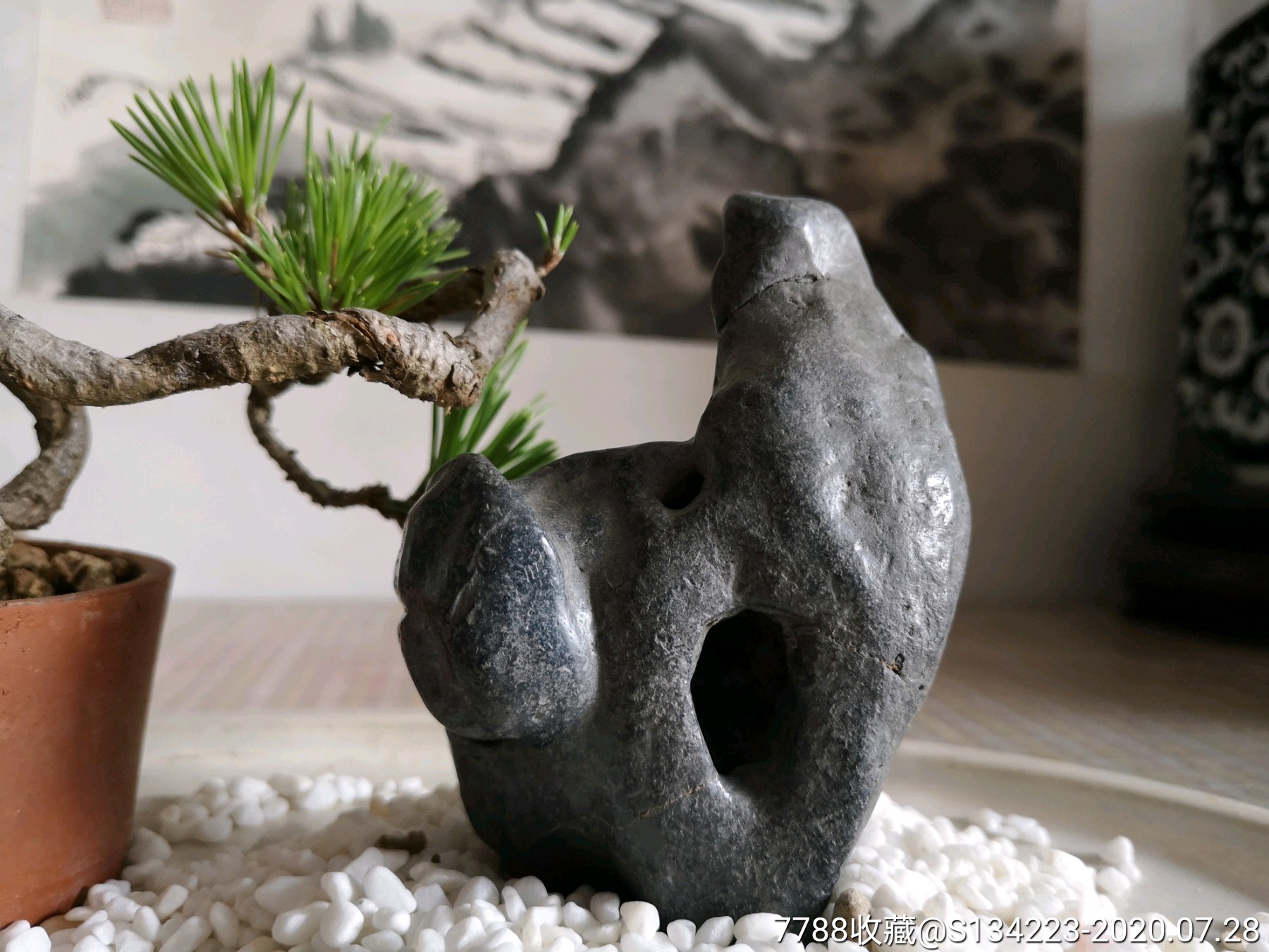 贵州墨金石《乌鸡》-其他奇石/岩石-7788工艺品