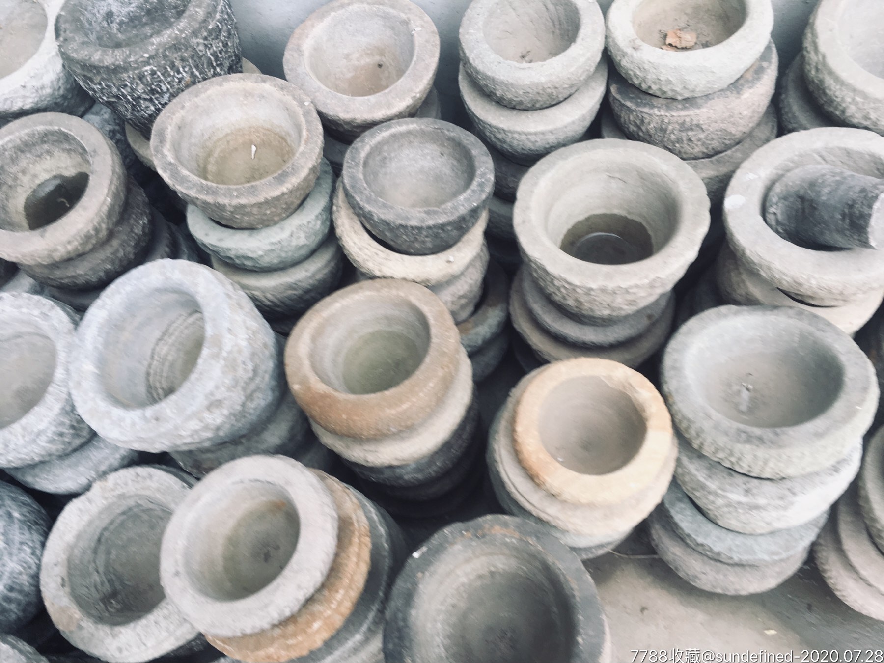 怀旧老物件古董石臼花盆杂项老石碗石雕蒜臼烟灰缸农村收藏民俗