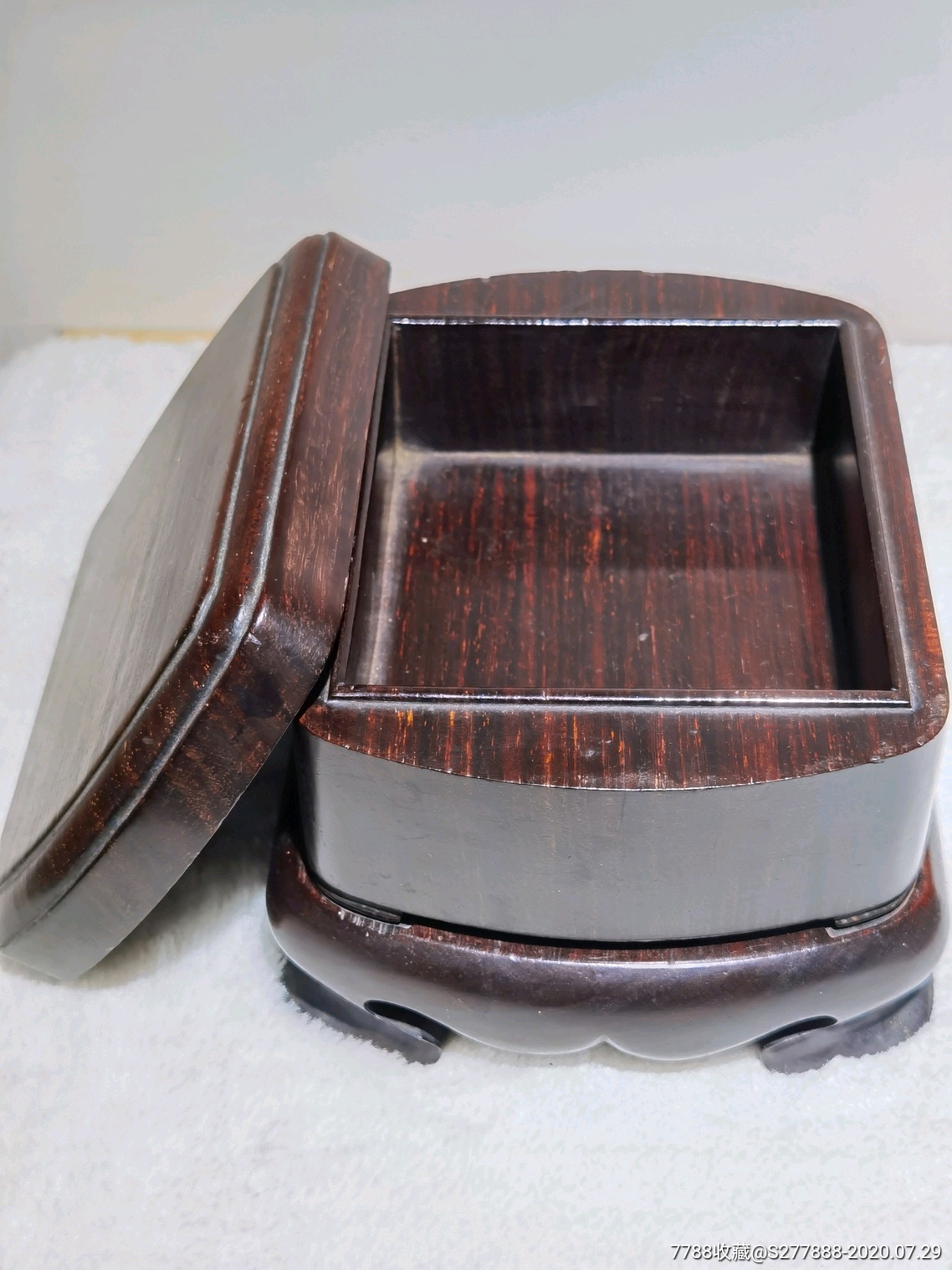 清代红木砚台盒