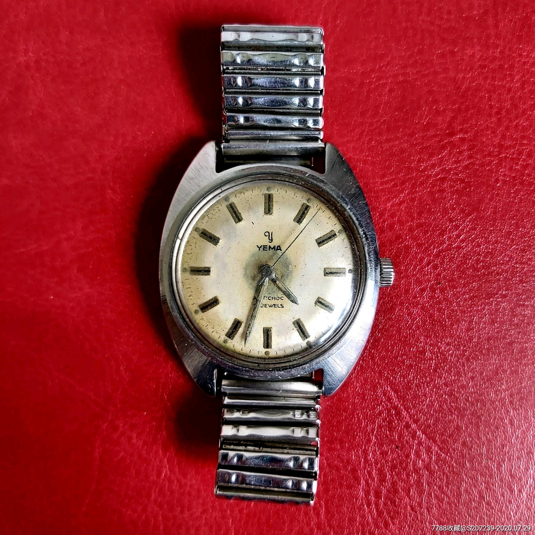 早期法国进口野马牌手卷机械表