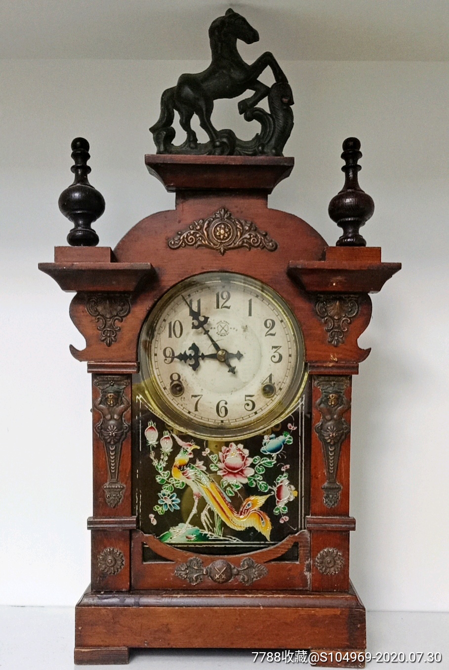 民国座钟民国时期上海产双剑牌立式座钟走时打点功能好漂亮