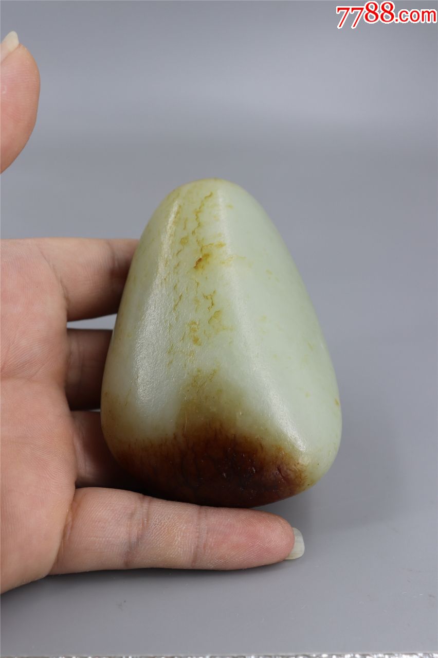 老和田玉原石手把件