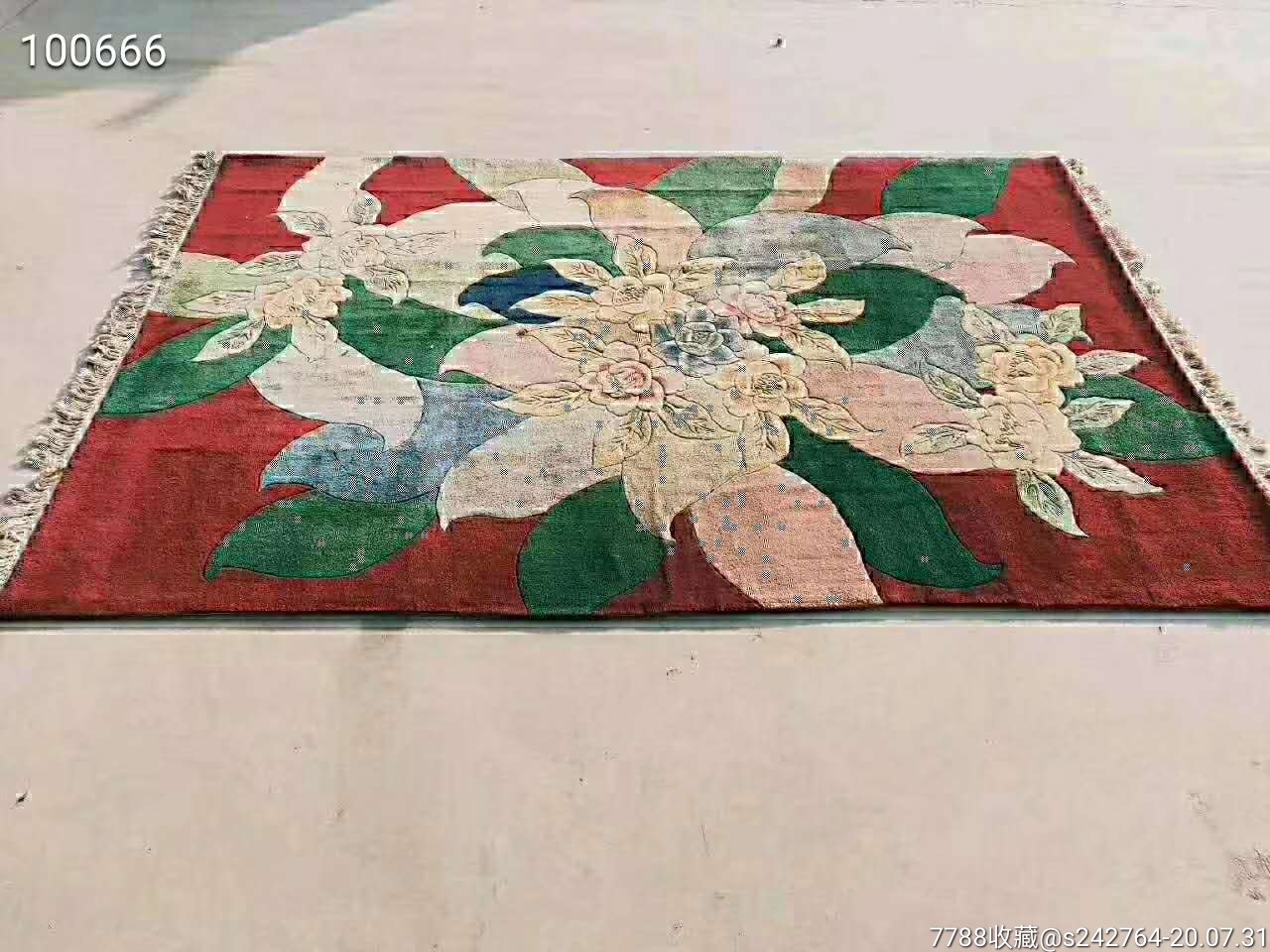 民国时期老手工羊毛毯,保存完整,正常使用,包老包真.