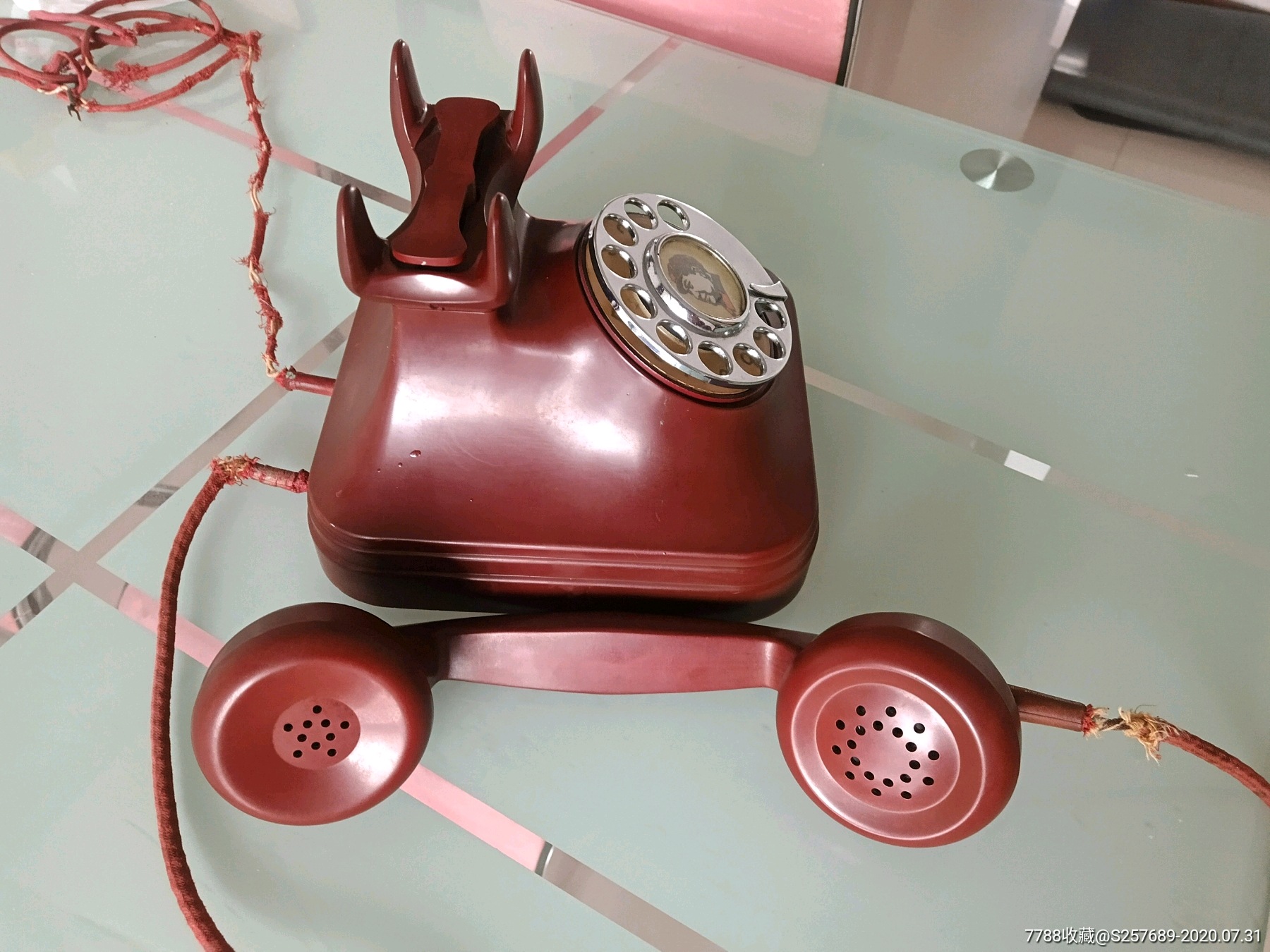 红机拨盘电话收藏级65年