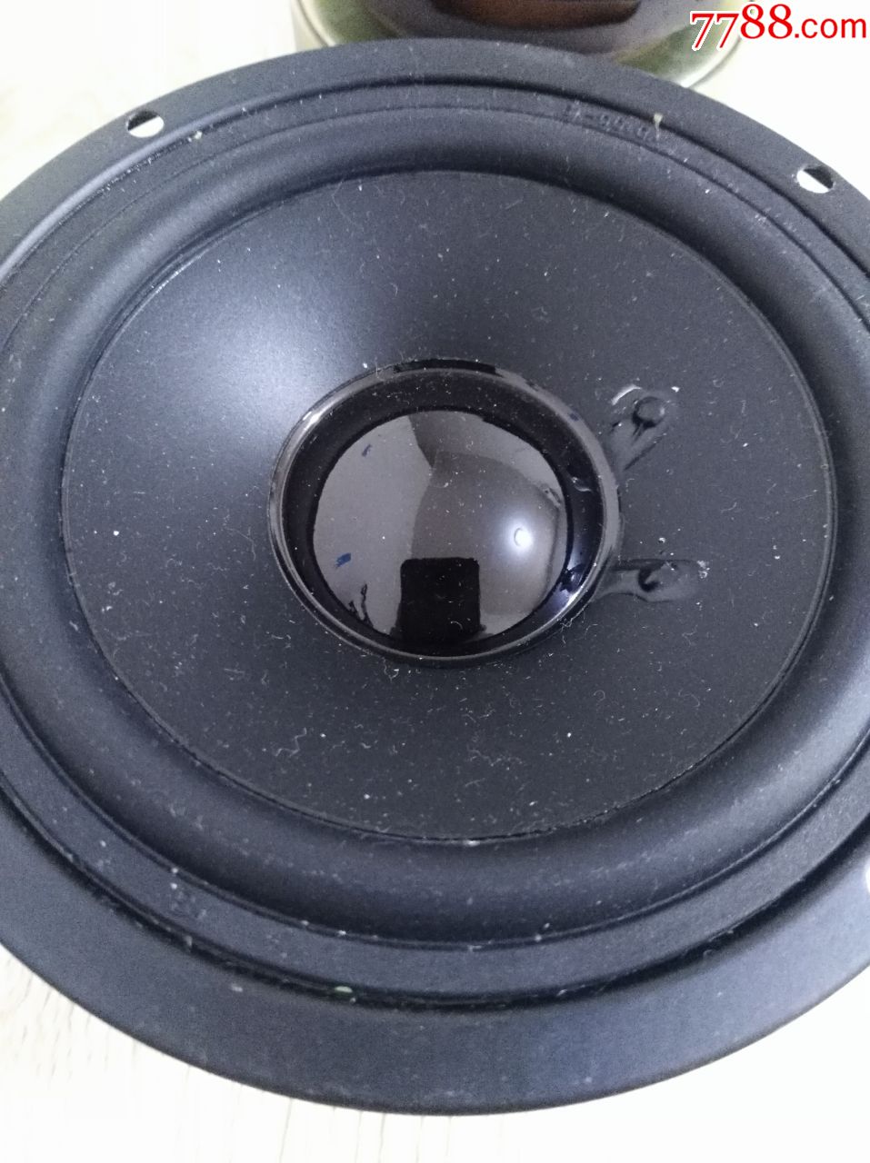 d245创维黑亮眼睛重炮永磁喇叭4只4Ω20w高6.3对孔距10.8对边距11.
