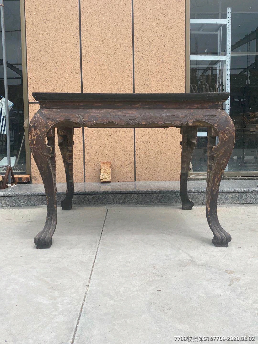 清早期樟木独板虎腿方台_价格12800元【广通老家具古玩】_第1张_7788