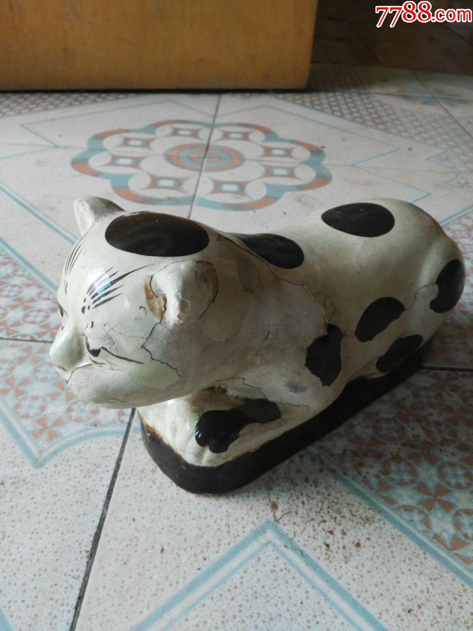 清代磁州窑猫枕