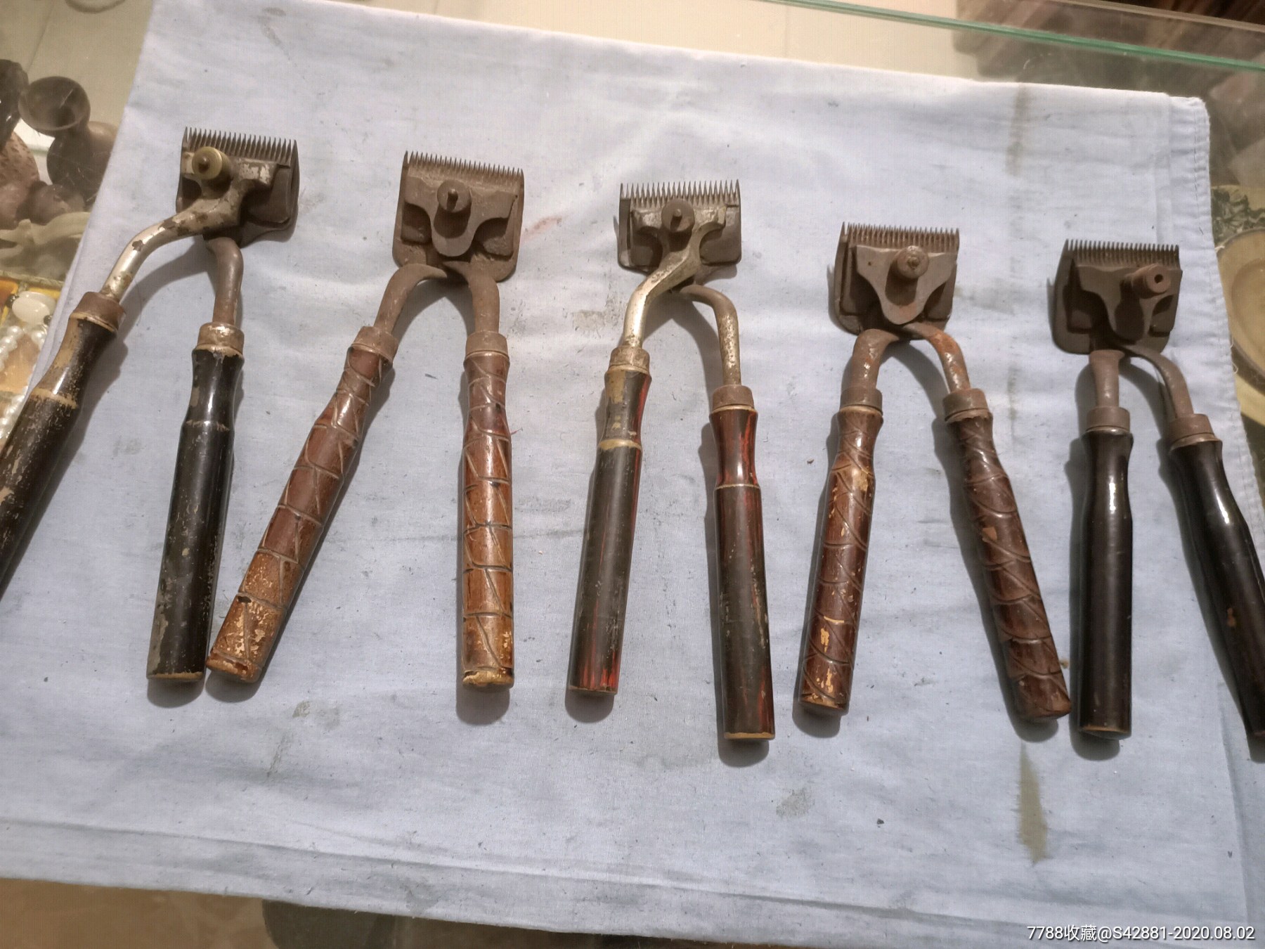 晚清民国时期木把推子五件