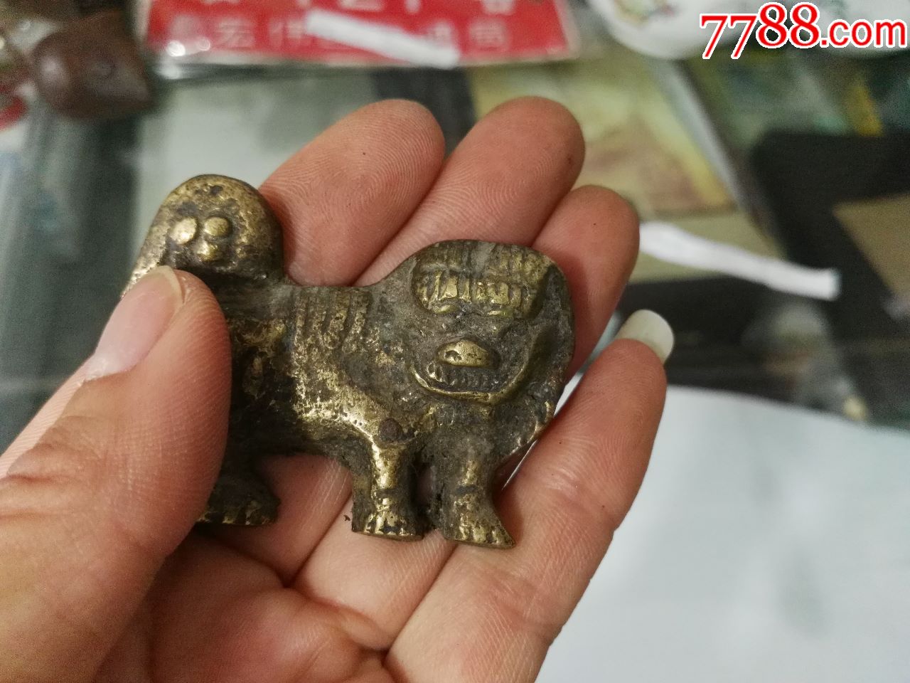 民国精雕铜狮子一对(1)