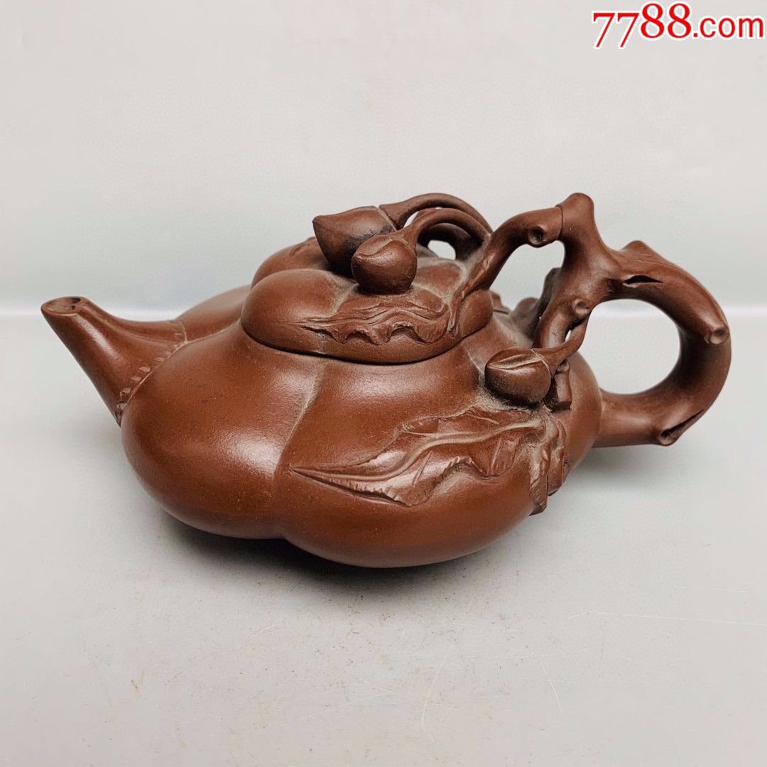 汪寅仙制合把桃子_紫砂壶_第1张_7788陶器收藏