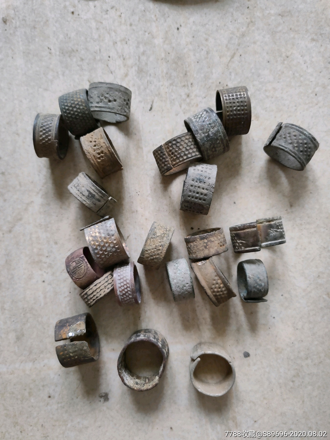 晚清民国铜顶针23个合售