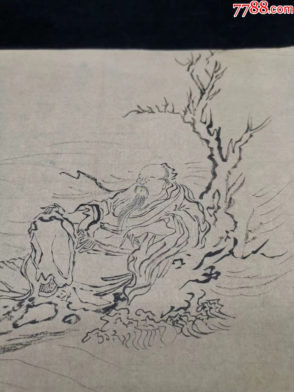 清代仙人乘槎图