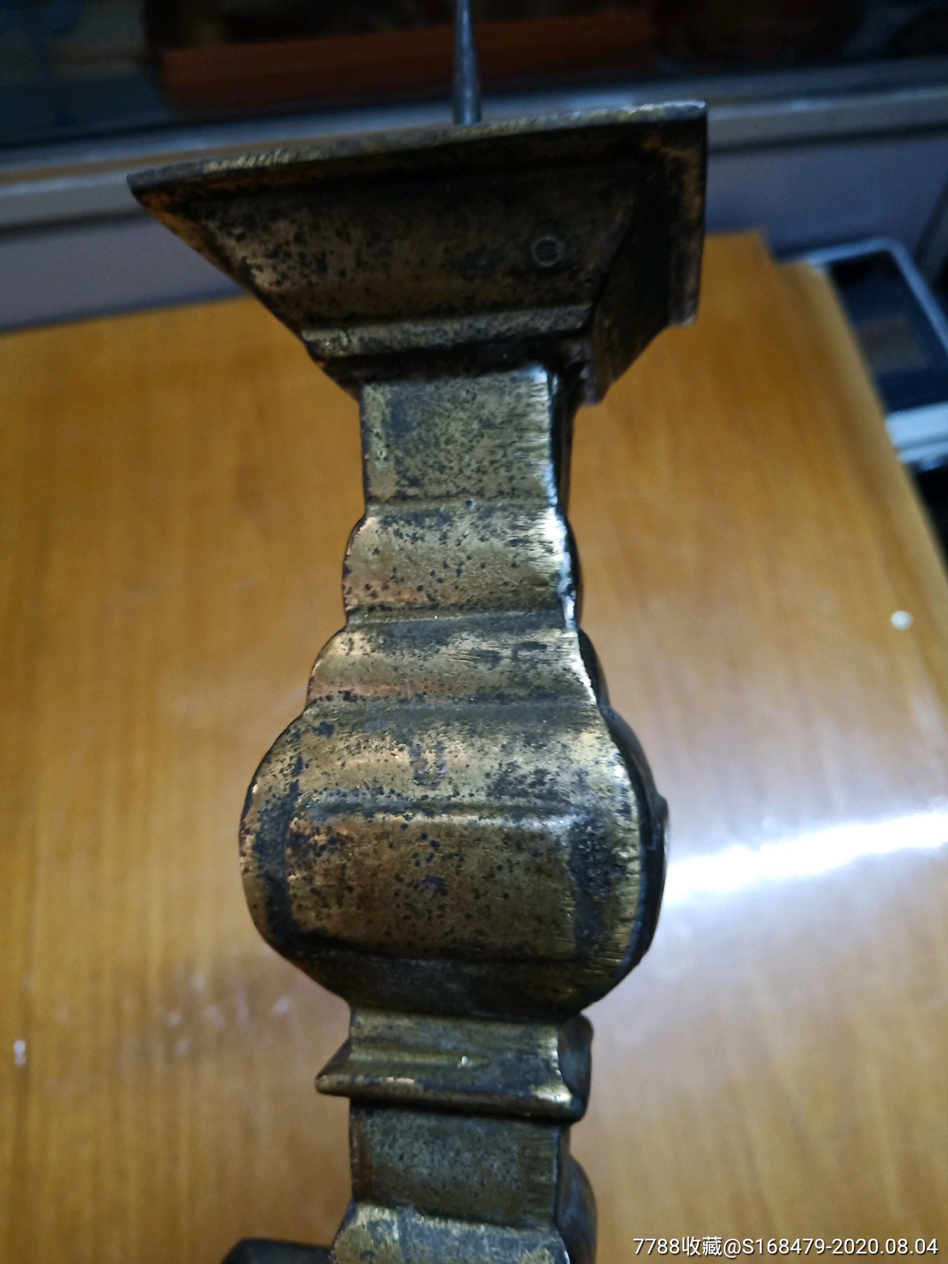 民国福寿大铜蜡烛台(高40cm,重3斤半)