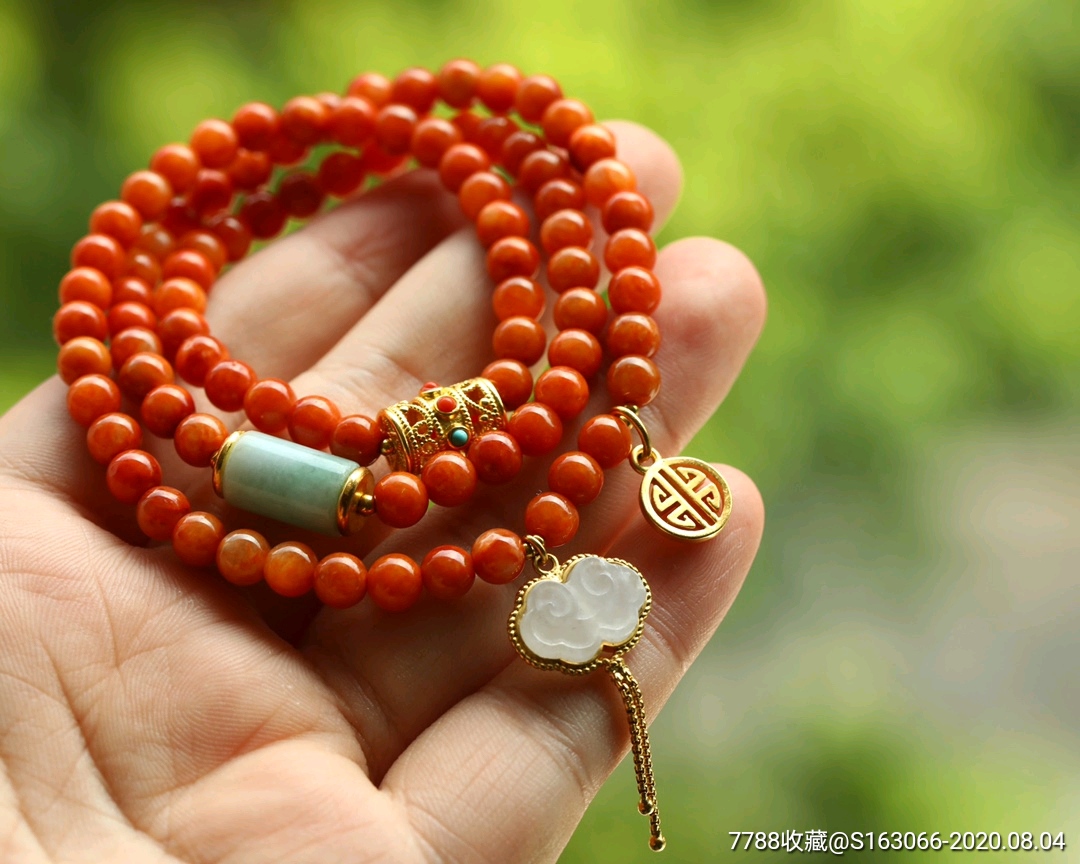 天然红翡a货手链