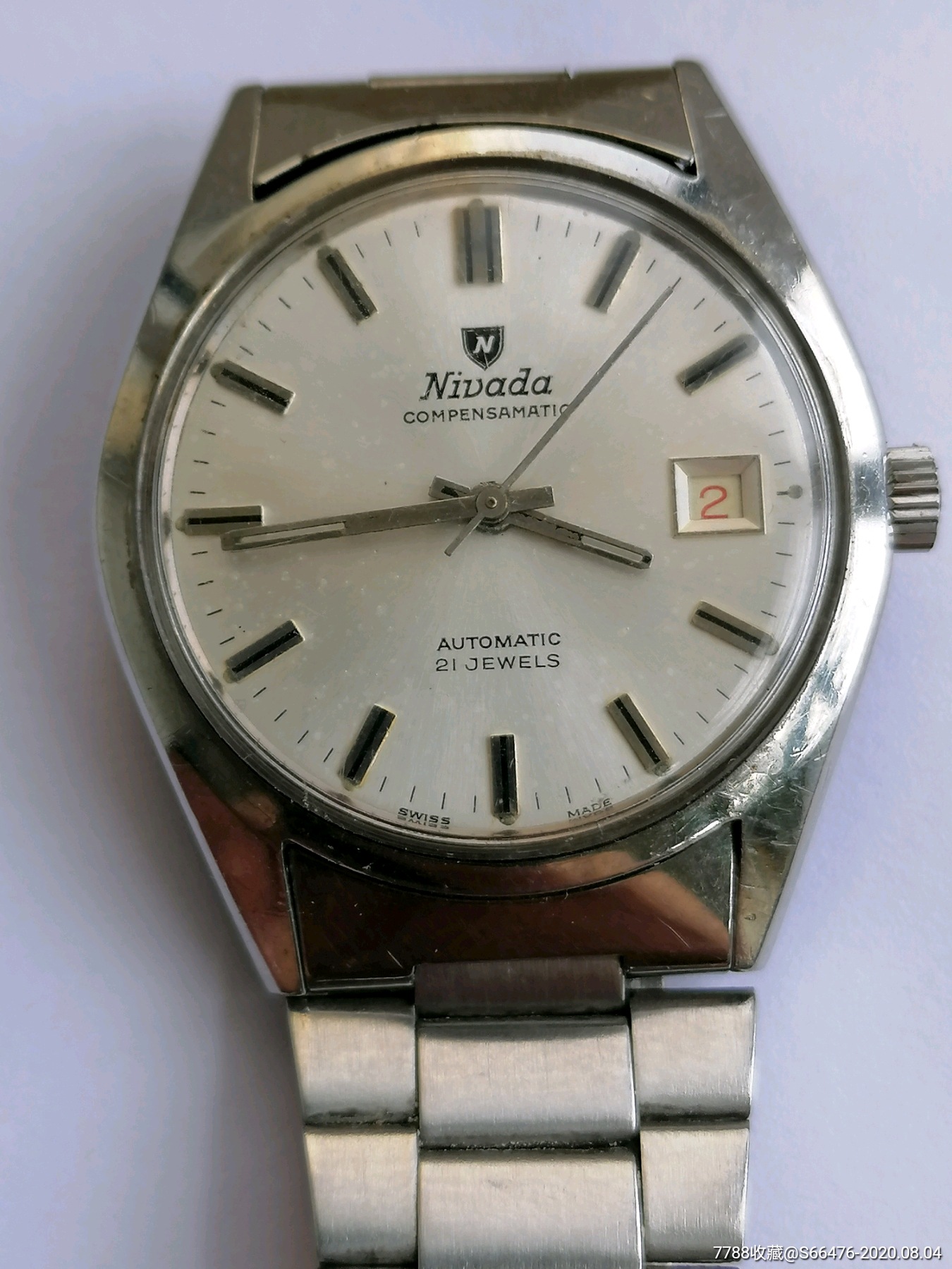 瑞士原装老尼维达男表品相非常好日历好使258包邮了