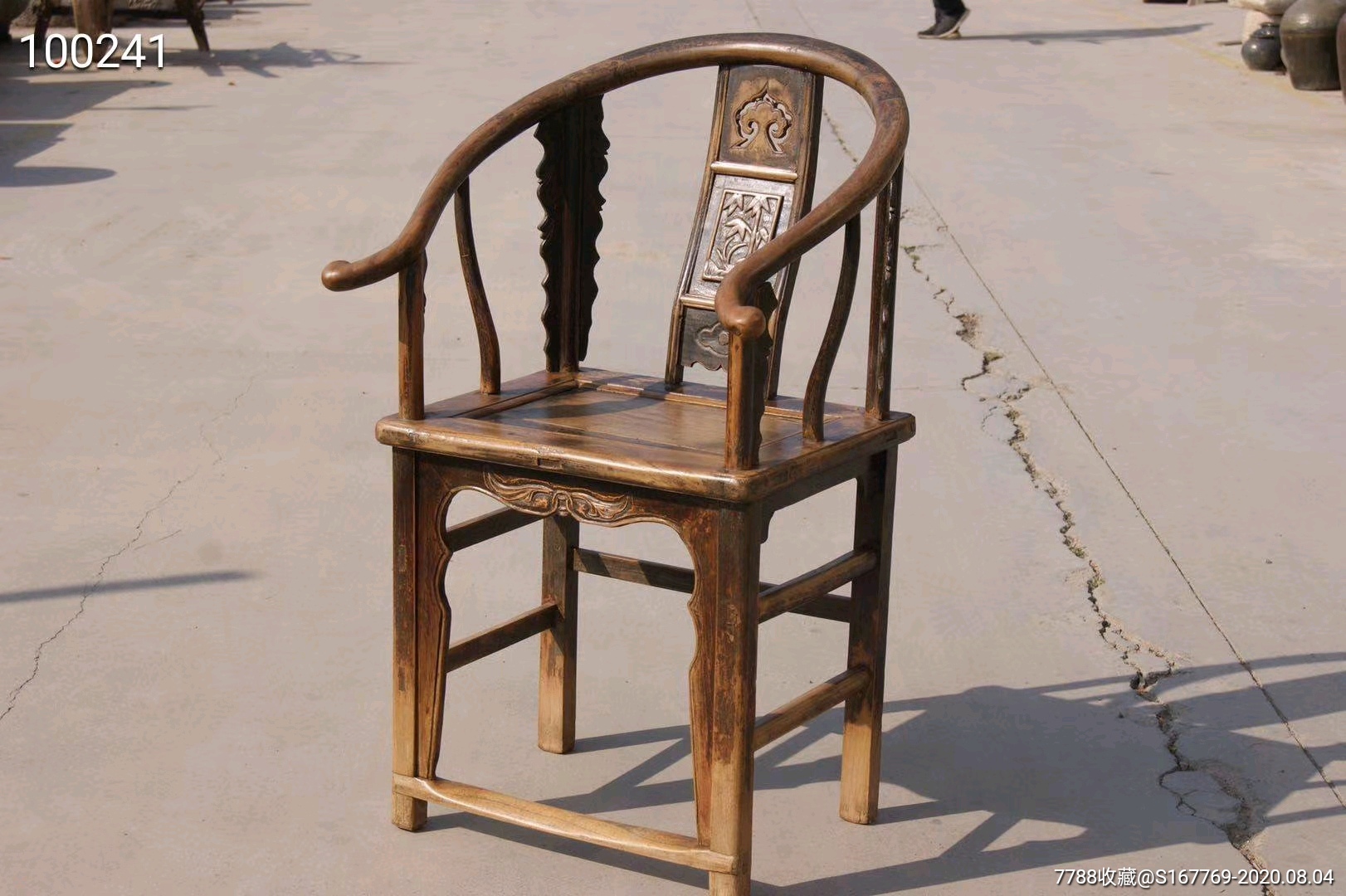 清中期老三节圈椅文房主坐椅