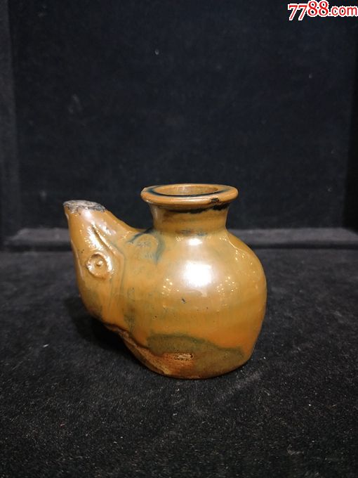 酱釉小水滴笔洗