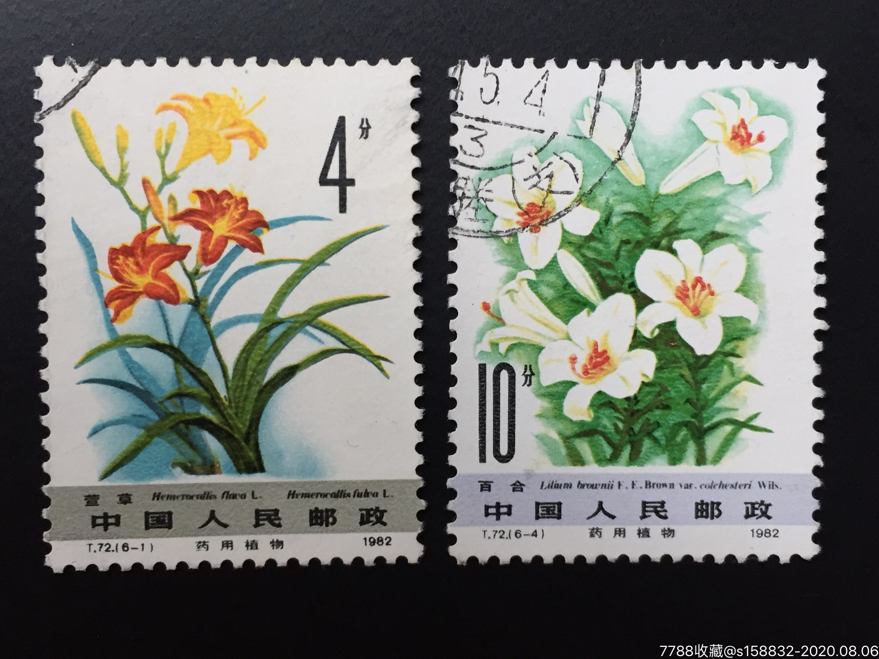 t72药用植物信销上品2枚,含一枚小筋_新中国邮票_图片价格_收藏行情