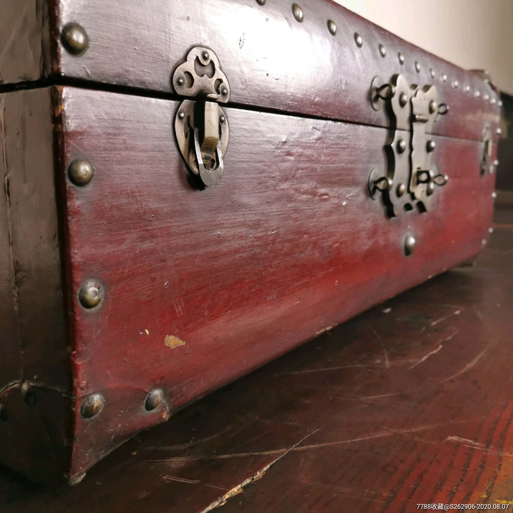 老皮箱民国同和丰皮箱庄皮箱保真包老物件古玩古董怀旧衣帽箱子