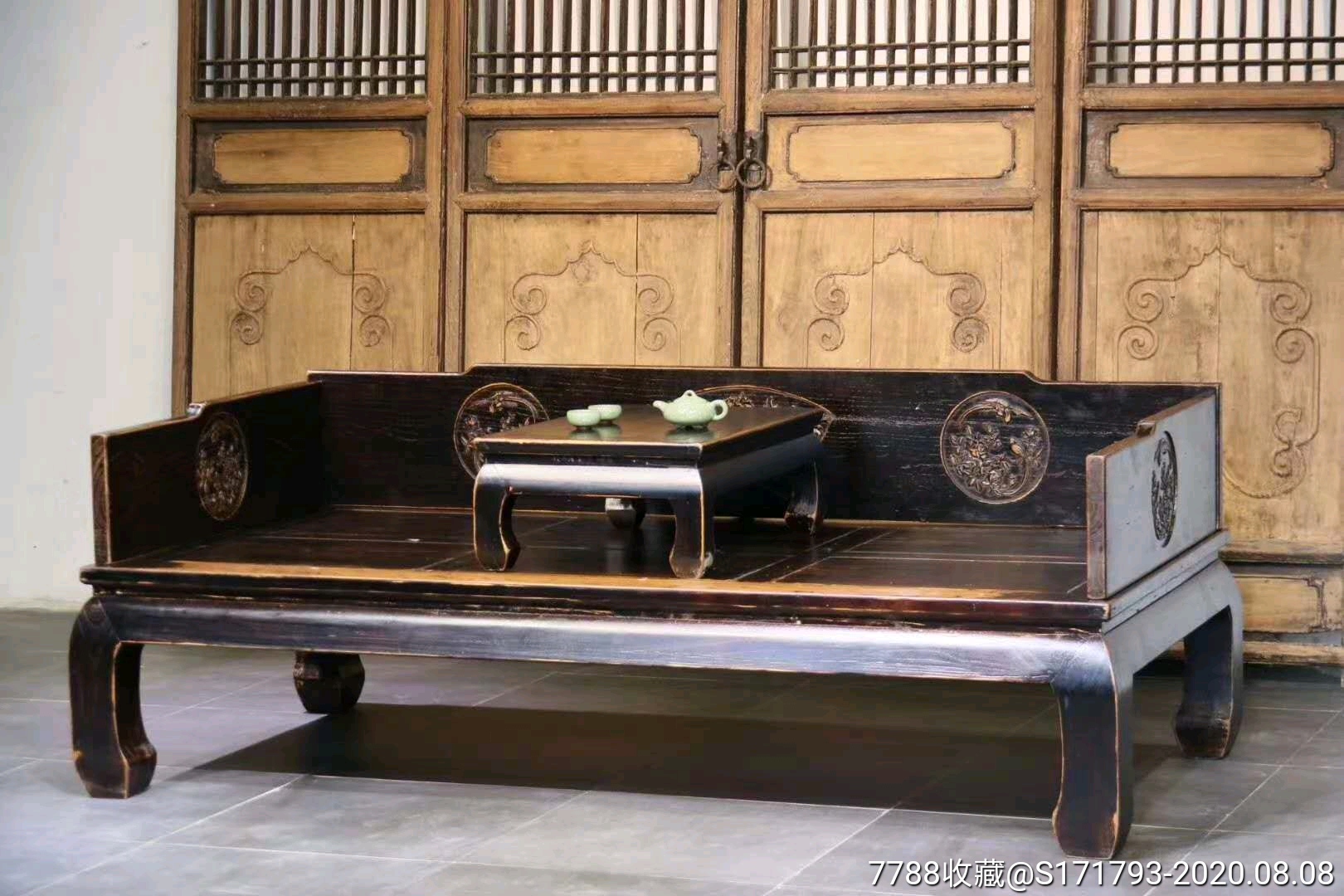 罗汉茶榻材质榆木