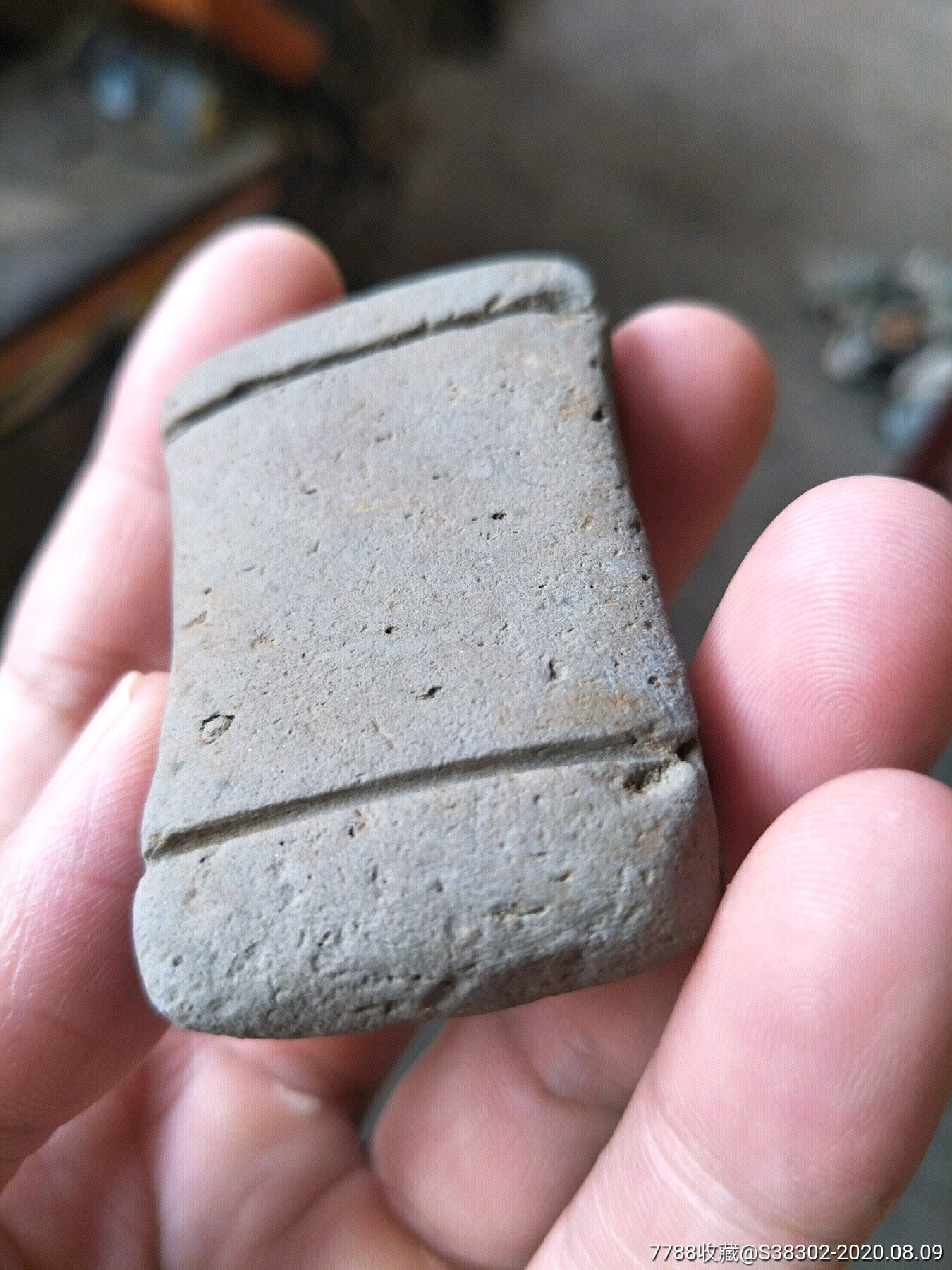 宋代陶质鱼渔网坠鱼网脚子临清运河古玩店万枚瓷片标本馆