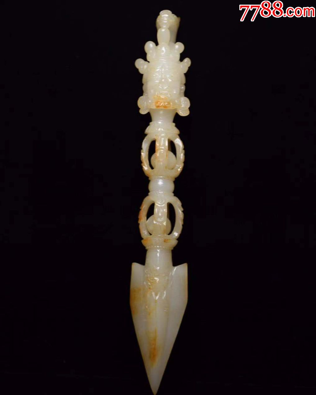 旧藏和田玉金刚杵法器挂件