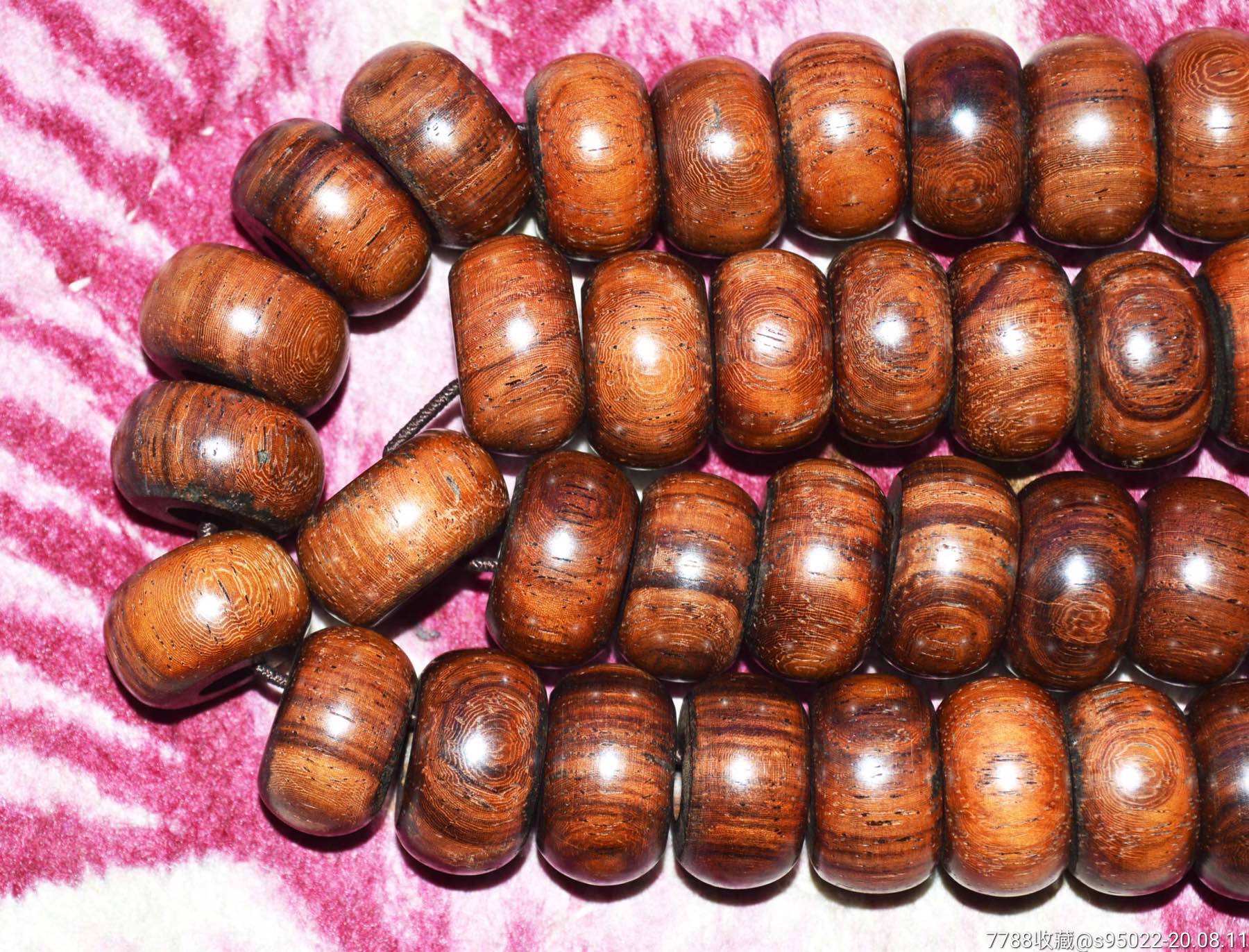 海南黄花梨算盘珠手串44颗