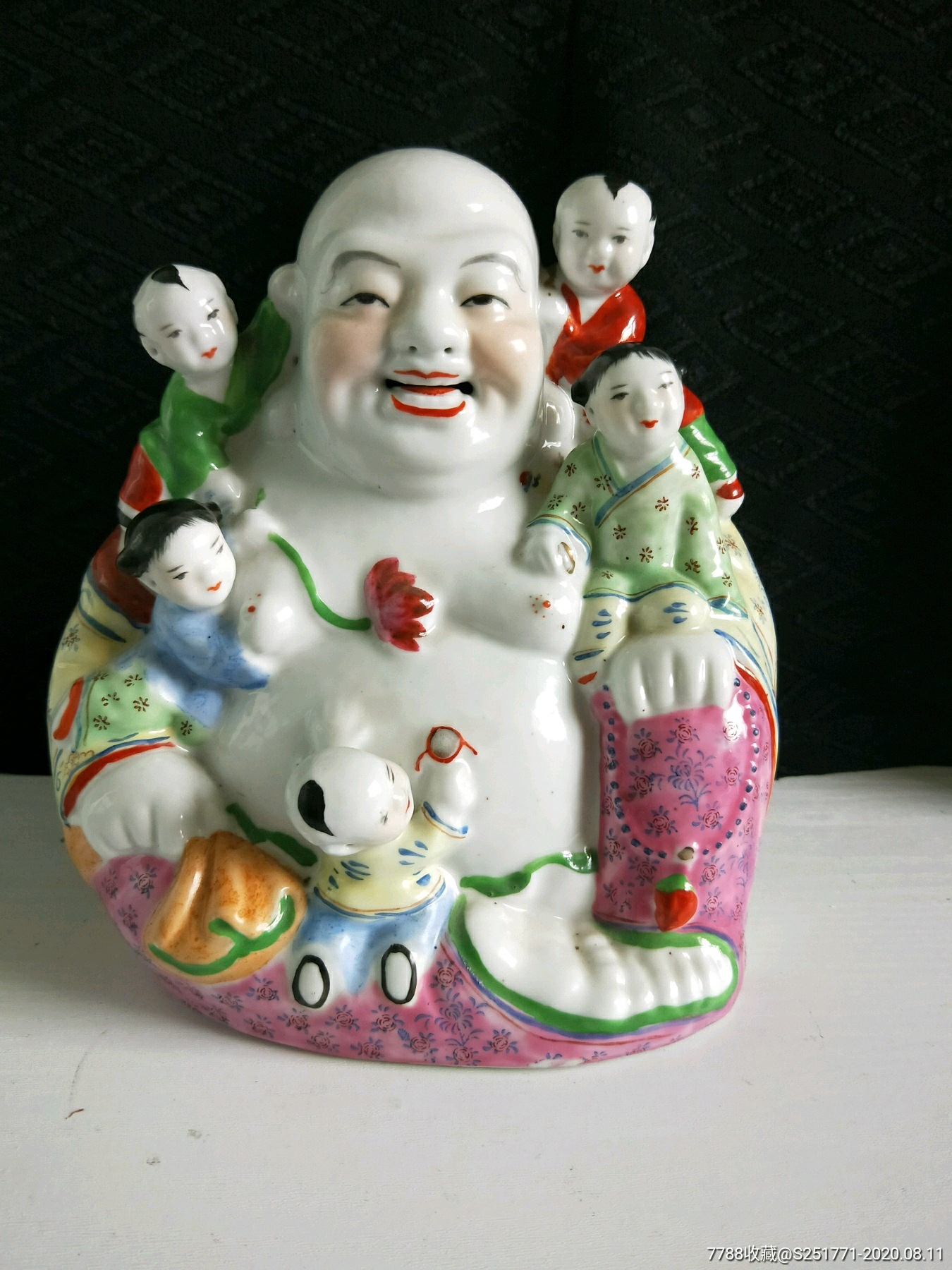 建国初期粉彩五子佛一个