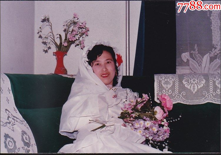 80年代新娘妆图片