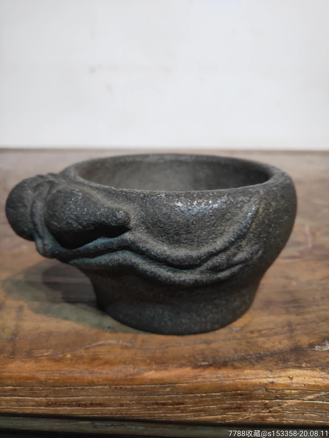 绿豆青石精品小石臼