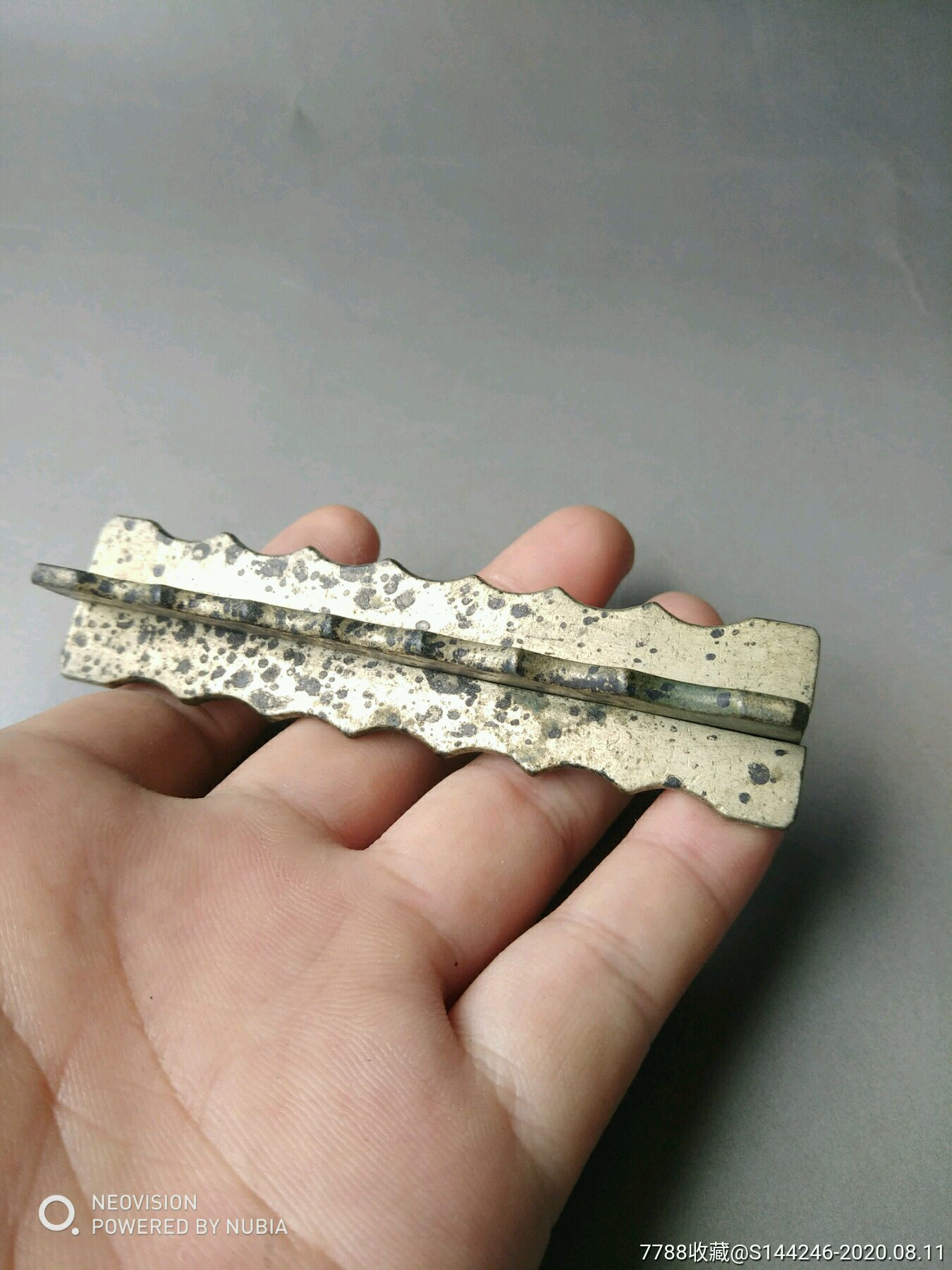 晚清民国厚重精整白铜笔架