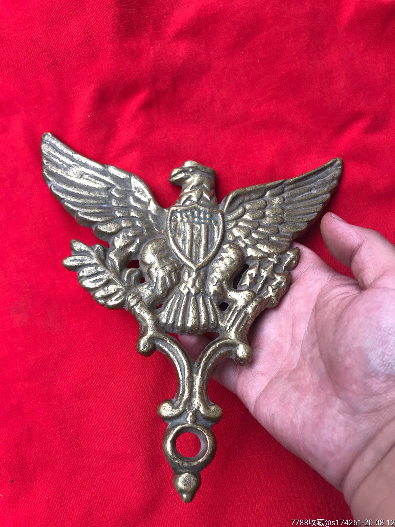 二战胜利美军铜杯垫海军令部办公室的老鹰